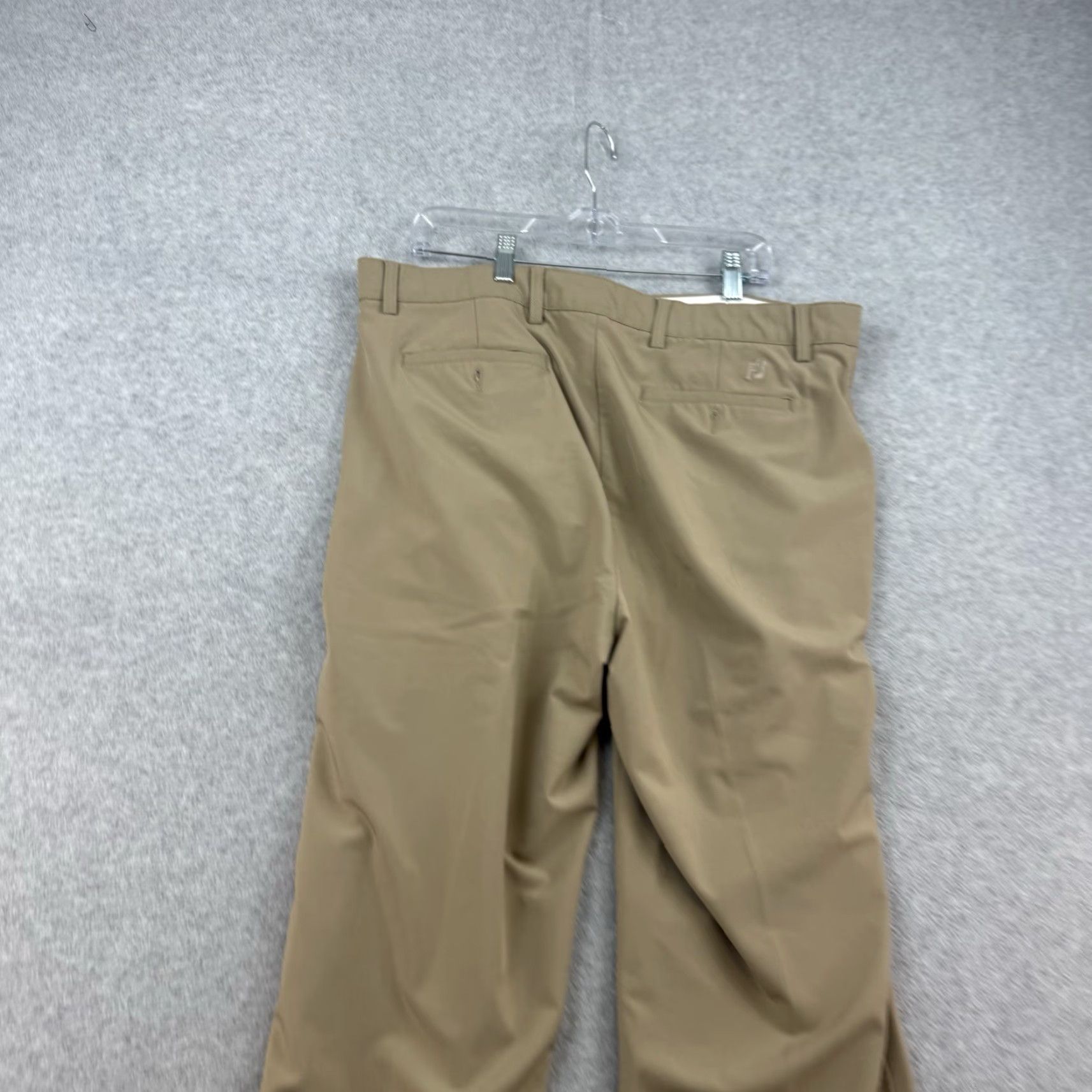 Footjoy FootJoy FJ Athletic Mens Beige Golf Performance Stretch Chino Pants Size 38X34 Straight Leg Flat Front Regular Waist 38 Inseam 34 Size US 38 / EU 54 - 7 Thumbnail