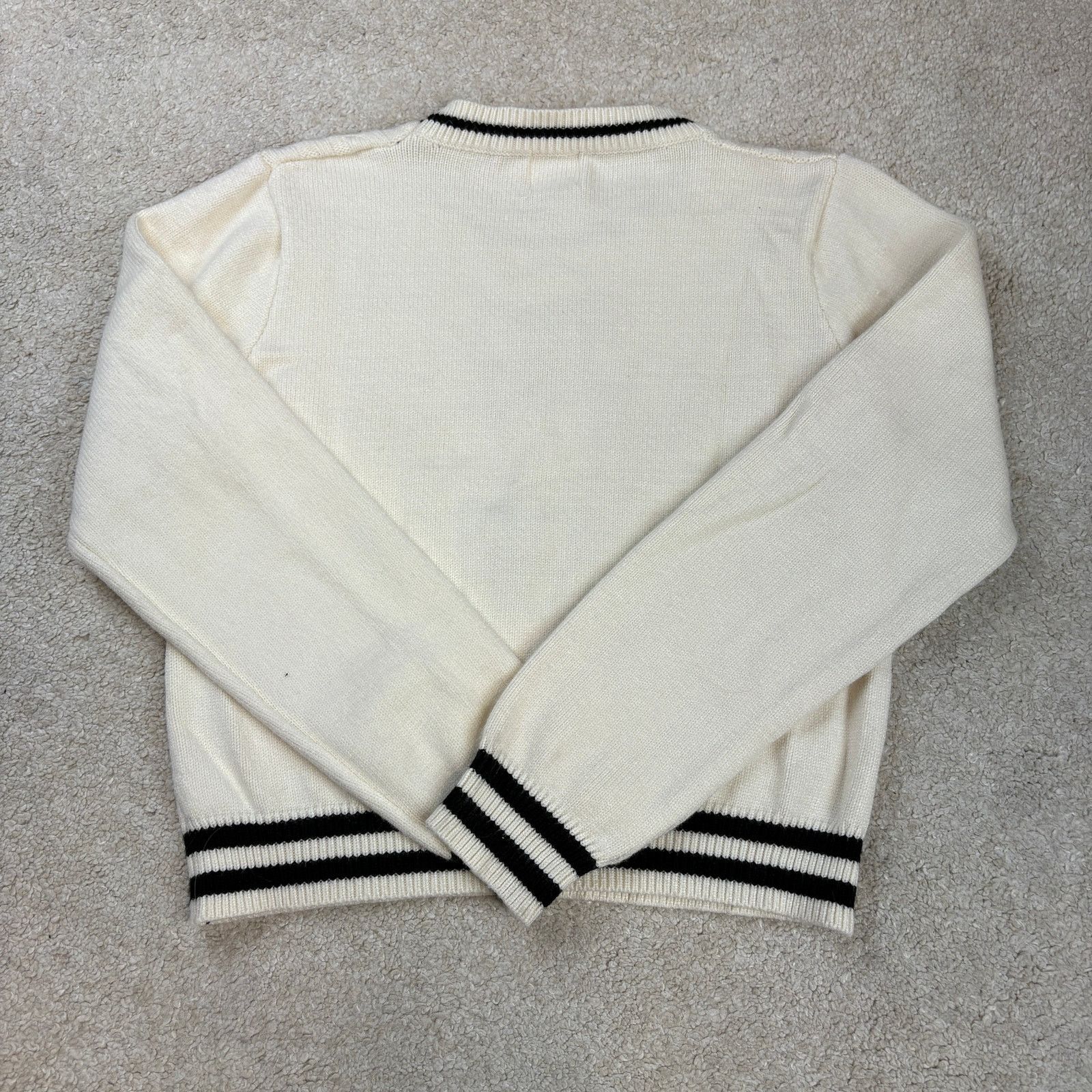 Other Luna Ivy Pullover Bow Sweater Cream White Black Size M Size M / US 6-8 / IT 42-44 - 2 Thumbnail