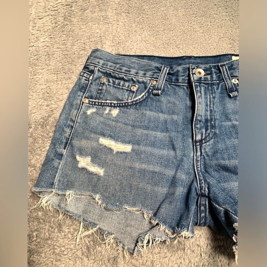 Rag & Bone rag & bone cate mid-rise short quartz distressed shorts 25 Size 42" / US 20 - 2 Thumbnail