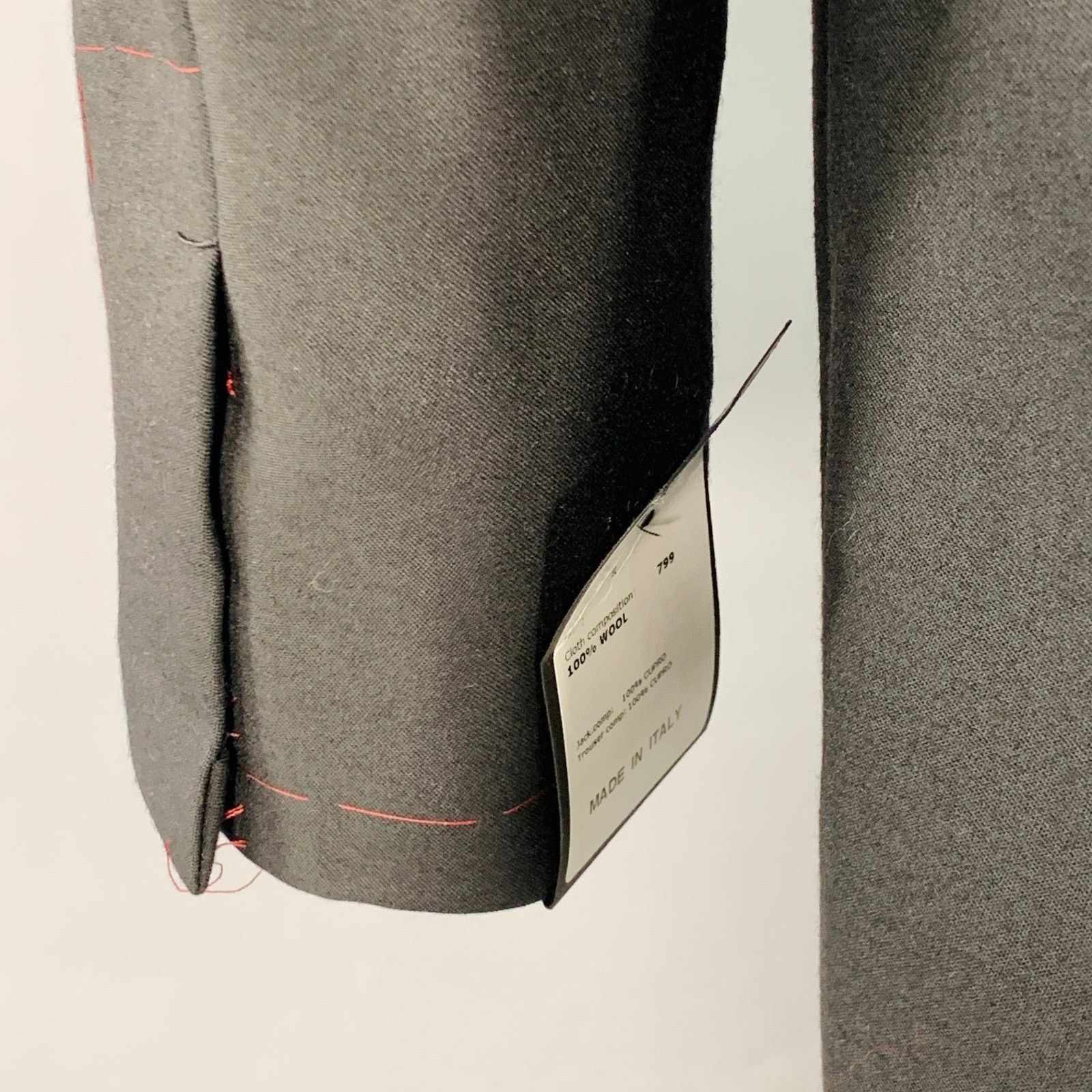 The Armoury Size 42 Black Wool Shawl Collar Single Button Sport Coat Size 42R - 5 Thumbnail