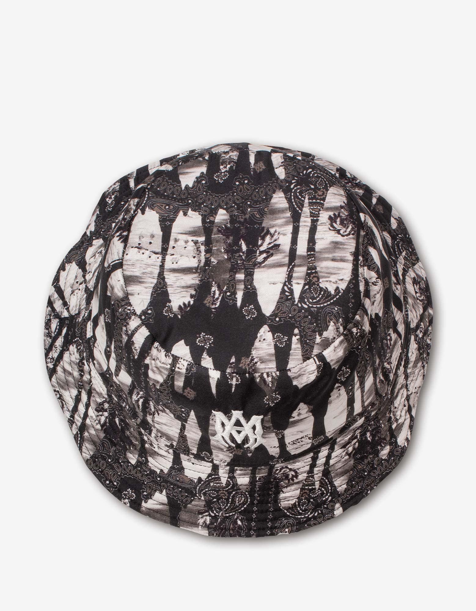image of Amiri Bandana Reversible Bucket Hat in Black, Men's