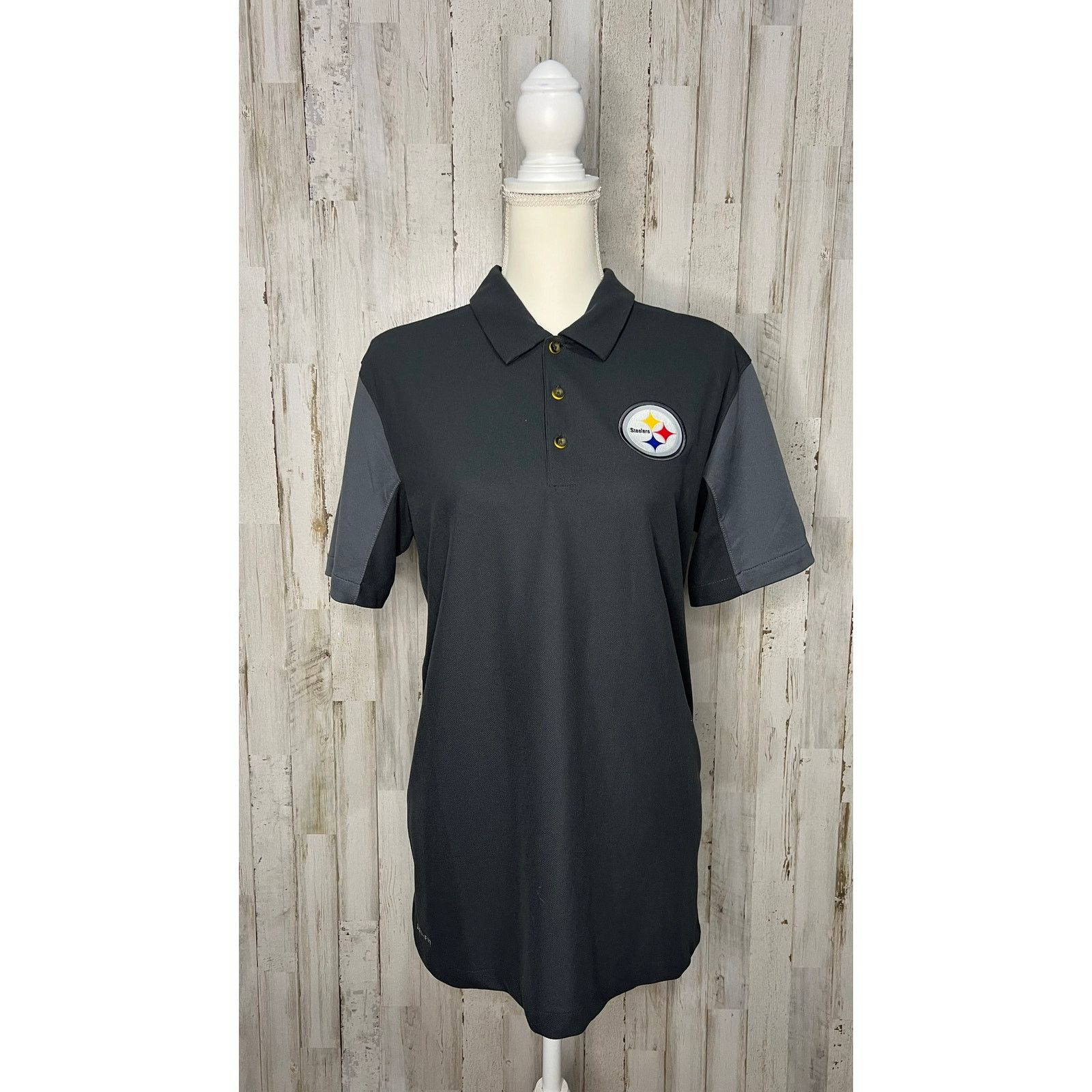 Nike Pittsburgh Steelers Nike Men's Gray Polo Shirt Size Small Size US S / EU 44-46 / 1 - 2 Thumbnail