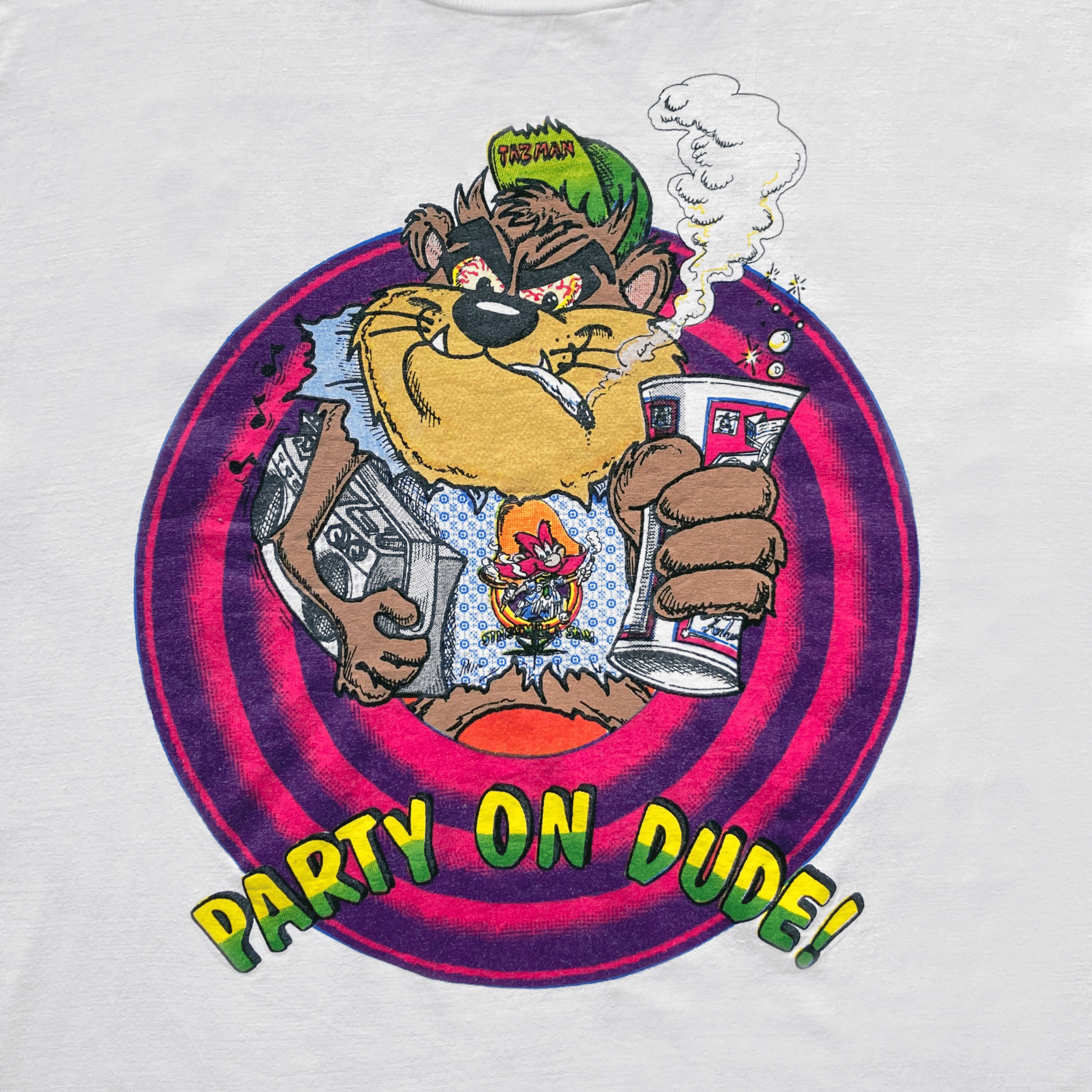 Other Vintage 1990s Shroomy Tunes II Taz Parody T-Shirt Size US XL / EU 56 / 4 - 2 Thumbnail
