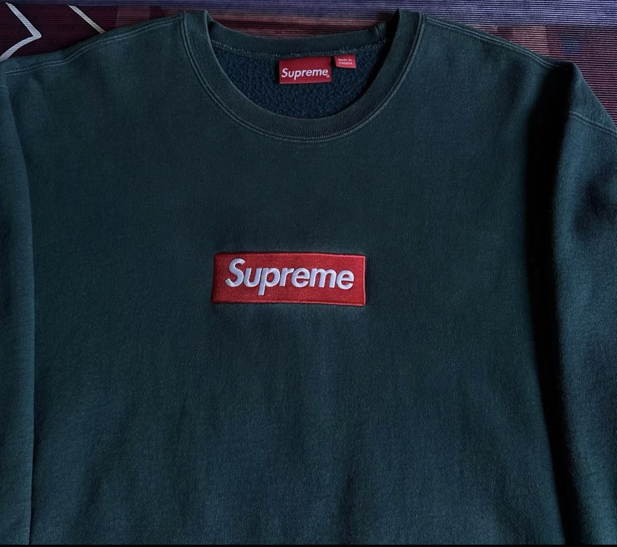 Supreme Supreme dark pine box logo crewneck Size US XL / EU 56 / 4 - 2 Thumbnail