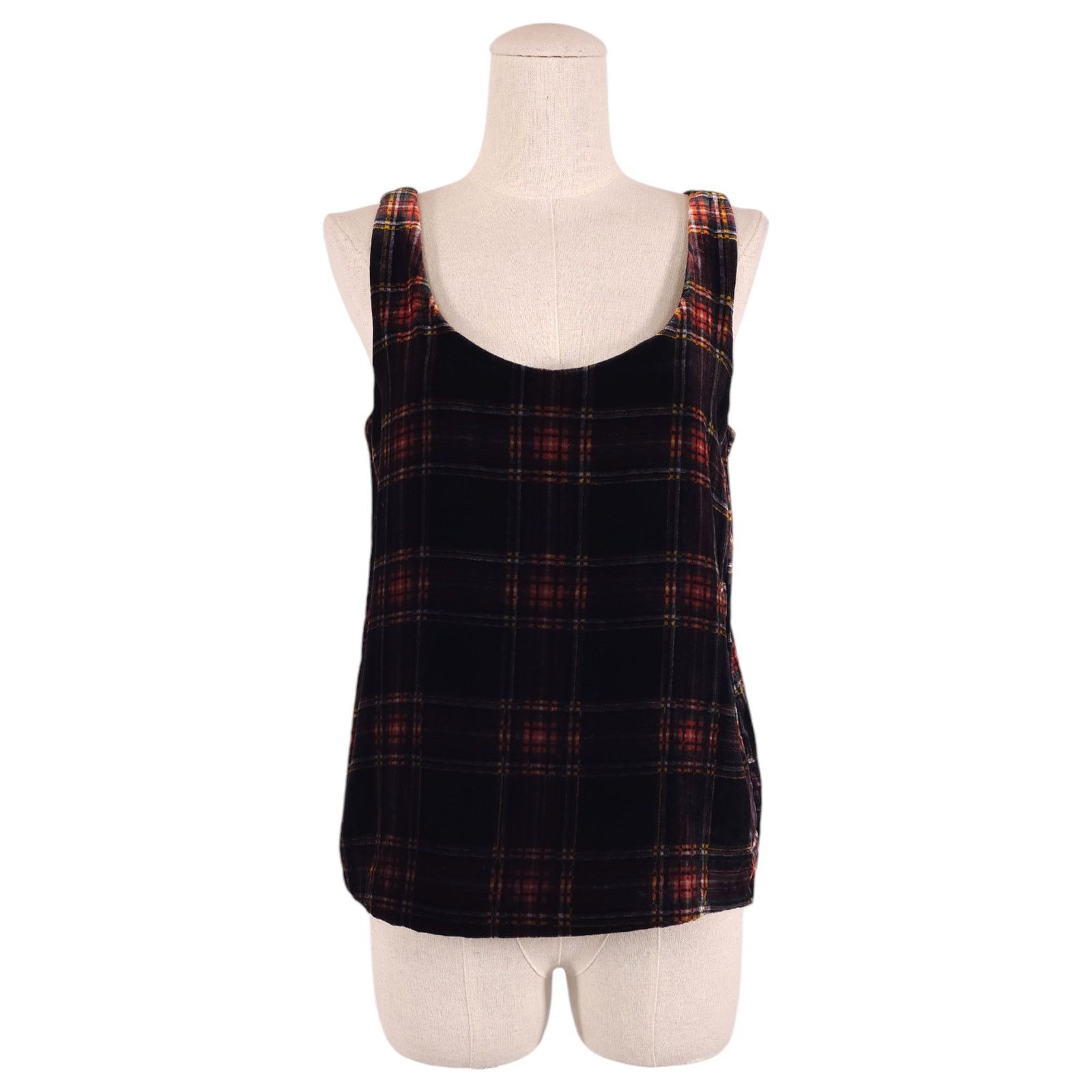 J.Crew NWT J. Crew Stewart Tartan Plaid Velvet Tank Top Sz 2 Size XS / US 0-2 / IT 36-38 - 1 Thumbnail