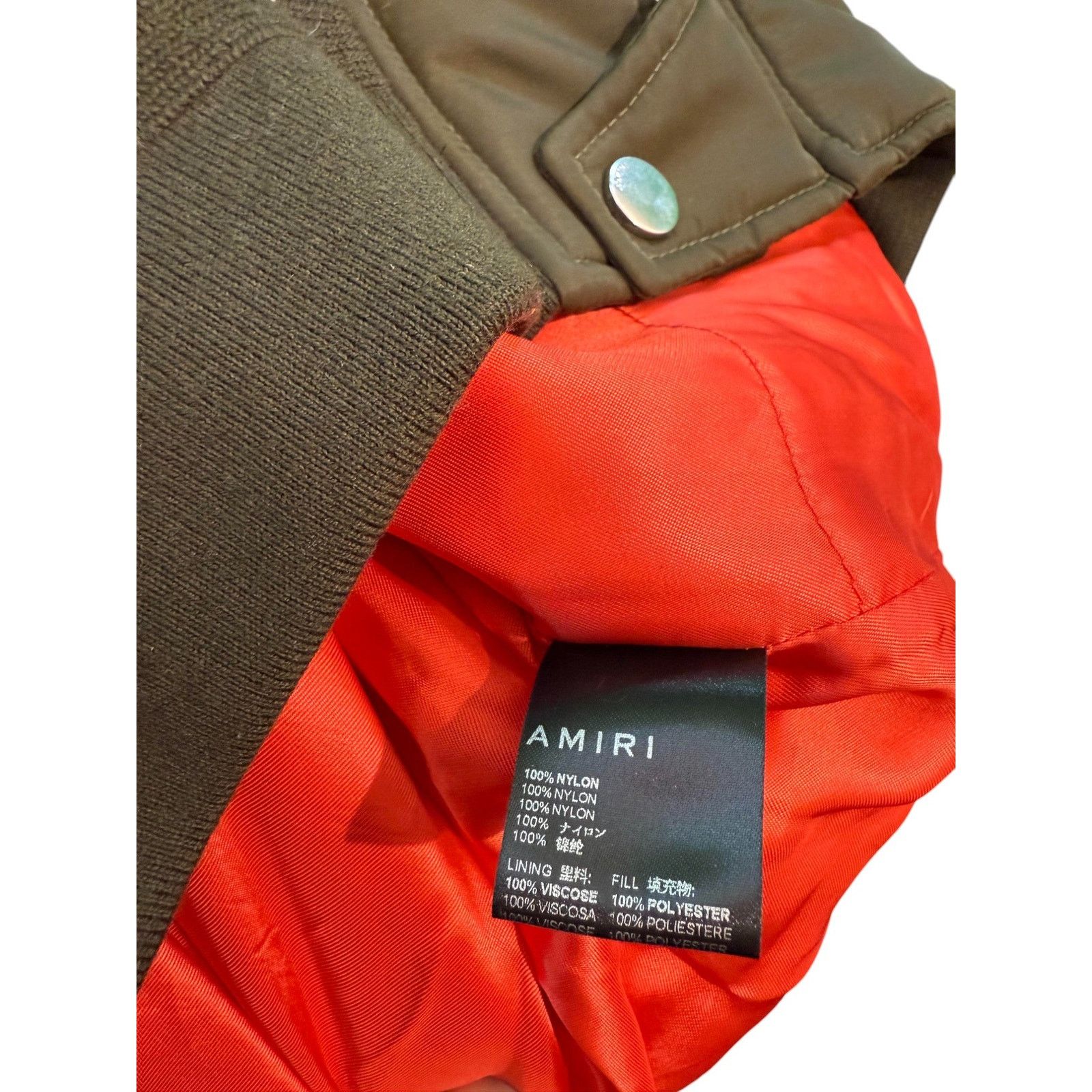 Amiri Amiri Bone Olive Bomber Jacket Size US M / EU 48-50 / 2 - 3 Thumbnail