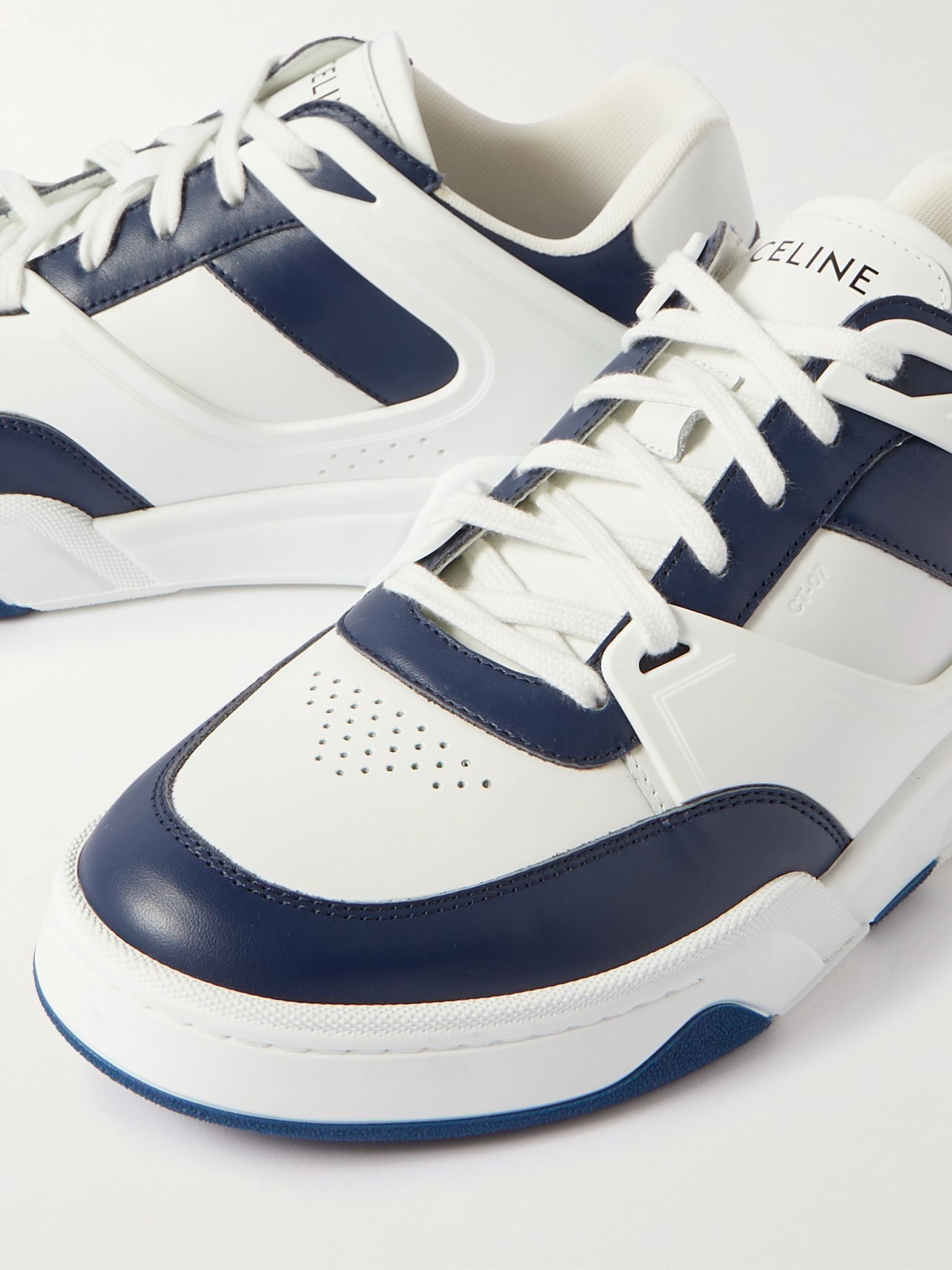 Celine o1bcso1str0925 354863840C CT-07 Low-Top Sneakers White/Navy Size US 11 / EU 44 - 6 Thumbnail