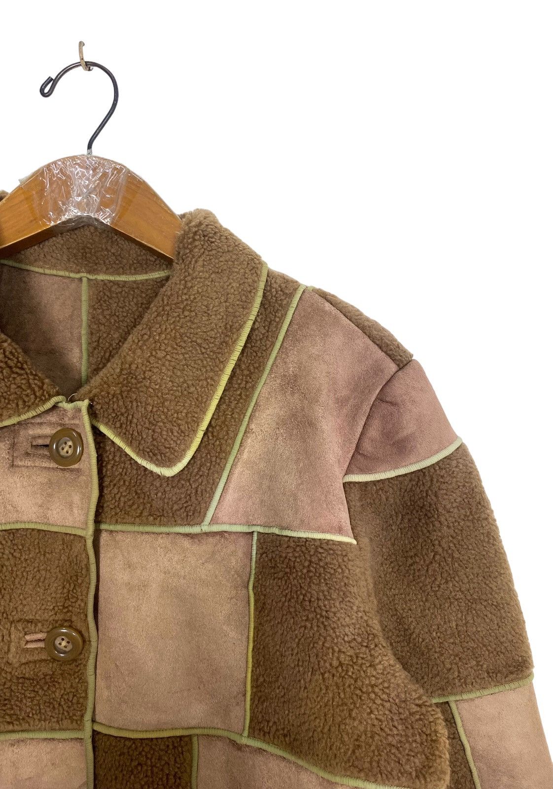 Japanese Brand Rare‼️ Frohlich Japan Patchwork Pile Jacket Size M / US 6-8 / IT 42-44 - 7 Thumbnail