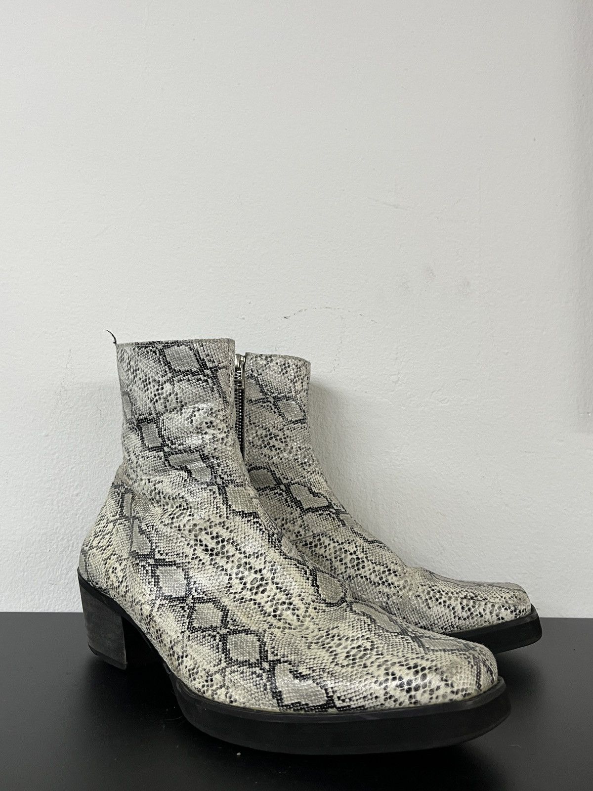 KMRii Snakeskin Chelsea Zipper Boots Inspired by Saint Laurent Size US 8 / EU 41 - 14 Thumbnail
