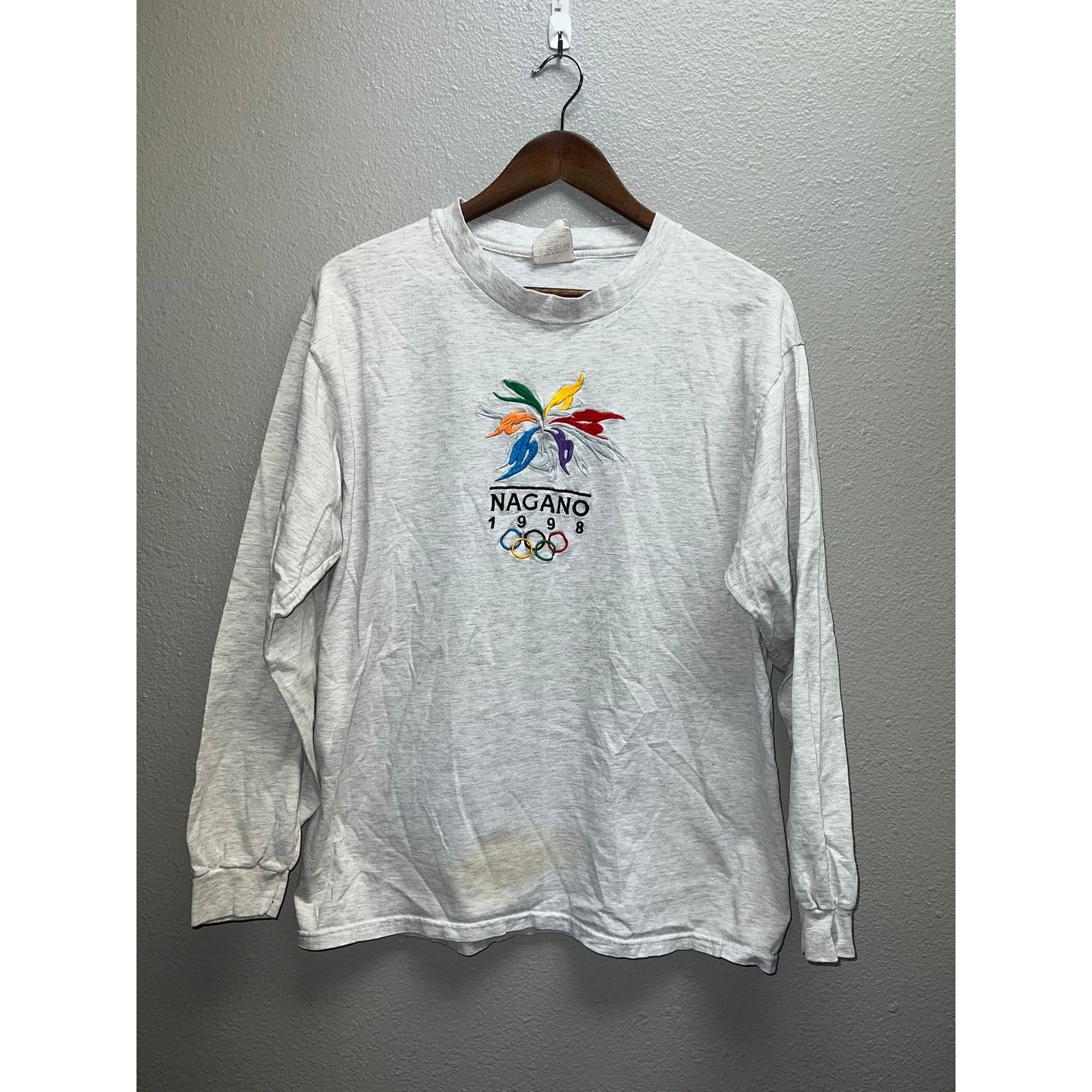 Vintage Vintage Nagono Olympics Shirt Japan Andazia Gray Tee Stained Size US M / EU 48-50 / 2 - 1 Thumbnail