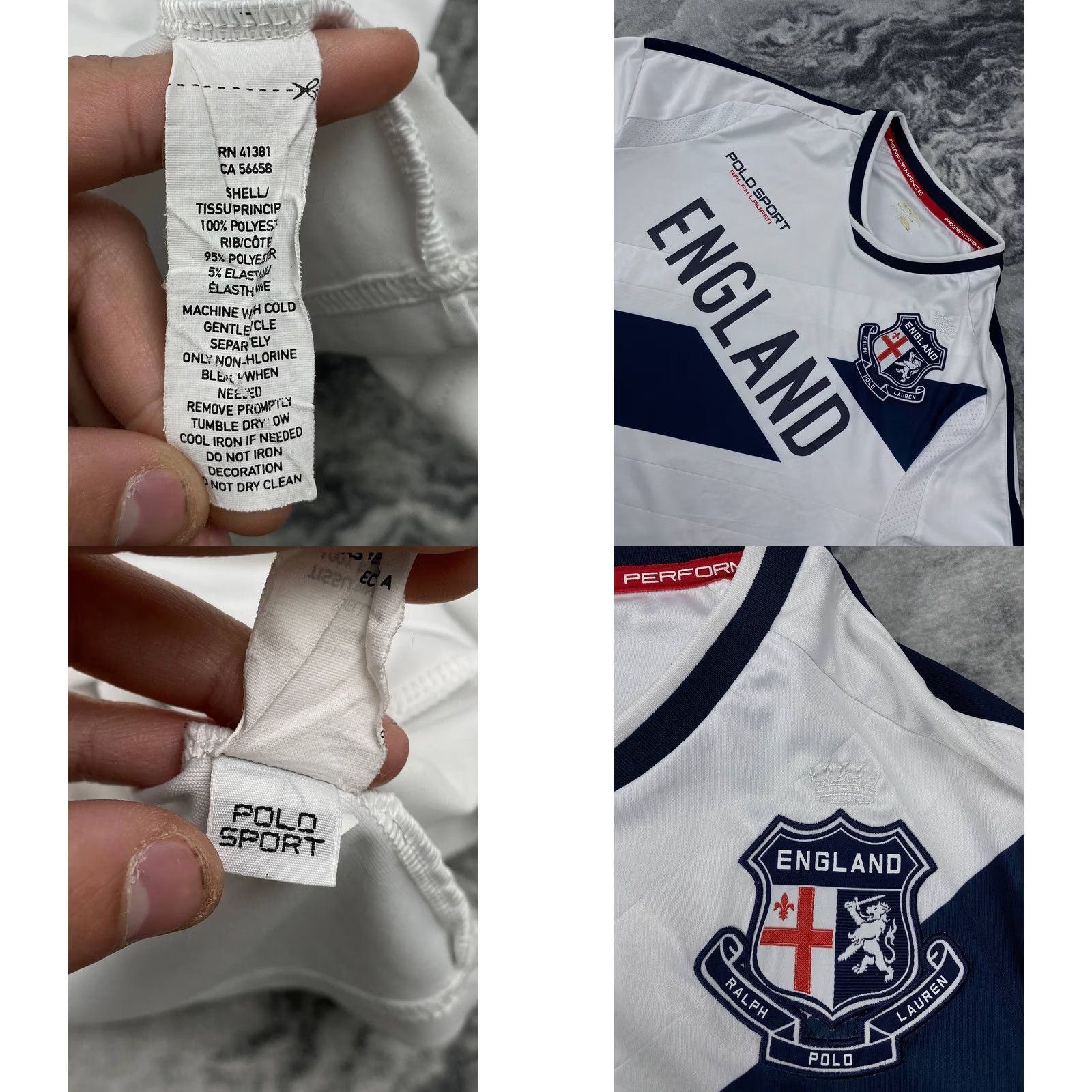 Vintage VINTAGE Ralph Lauren Polo Sport England Football Soccer Jersey Rugby Long Sleeve Men Size US L / EU 52-54 / 3 - 8 Thumbnail