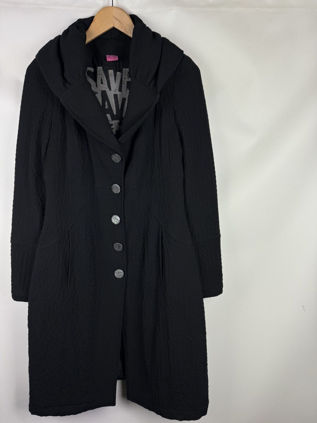Designer Save The Queen Ladies Wool Blend Long Coat Jacket Size S Size S / US 4 / IT 40 - 3 Thumbnail