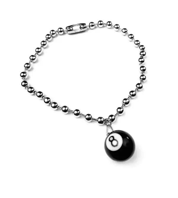 Japanese Brand Hirayama x Juri black 8 billiard pendant Necklace Size ONE SIZE - 6 Thumbnail