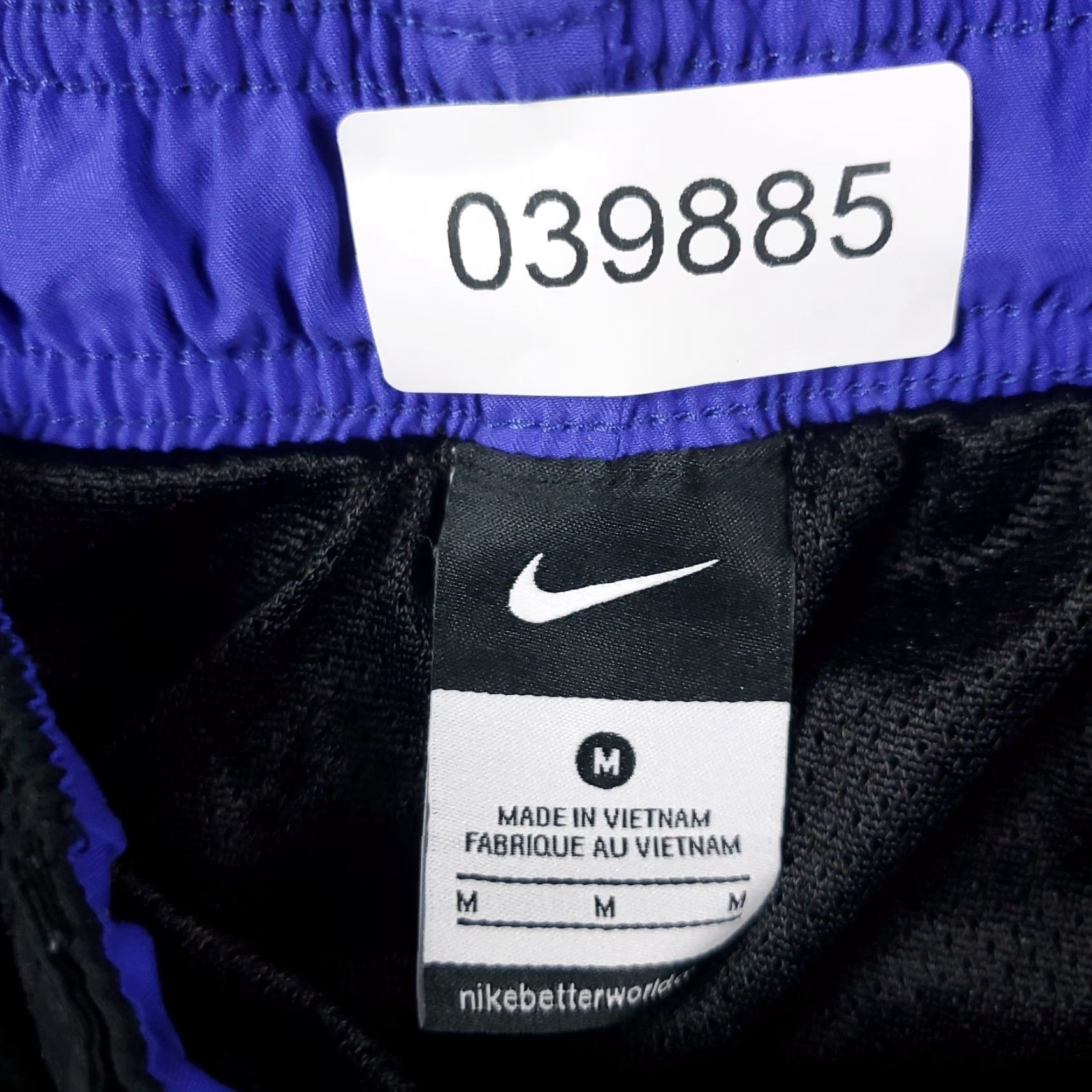 Nike Nike Shorts Mens Medium Black Swoosh Lace Tie Beach Board Swim Trunks Comfort Back Pocket Breathable Drawstring Pockets Men's Bottom Size US 31 - 8 Thumbnail