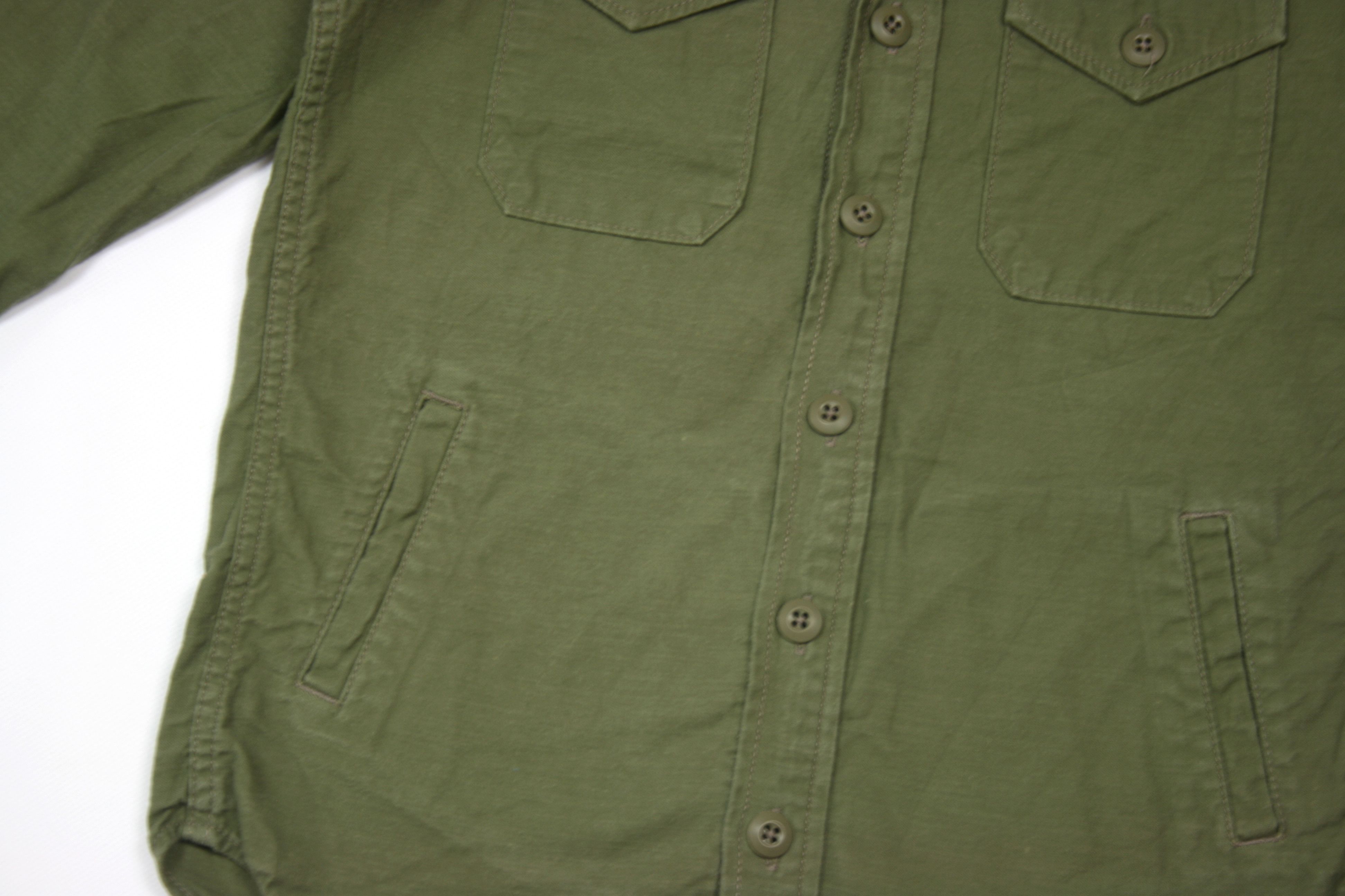 Iron Heart IHSH-328-GRN - 7oz Back Satin Military CPO Shirt Green Size US S / EU 44-46 / 1 - 8 Thumbnail