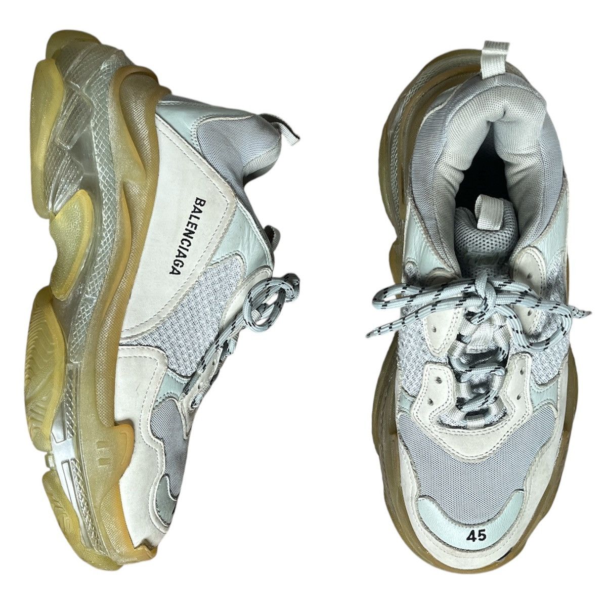 Balenciaga grey balenciaga triple S Size US 12 / EU 45 - 1 Thumbnail