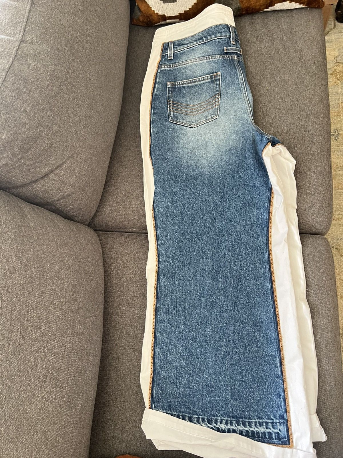 Jean Paul Gaultier The Trompe-l'œil Denim Pants Size US 30 / EU 46 - 3 Thumbnail
