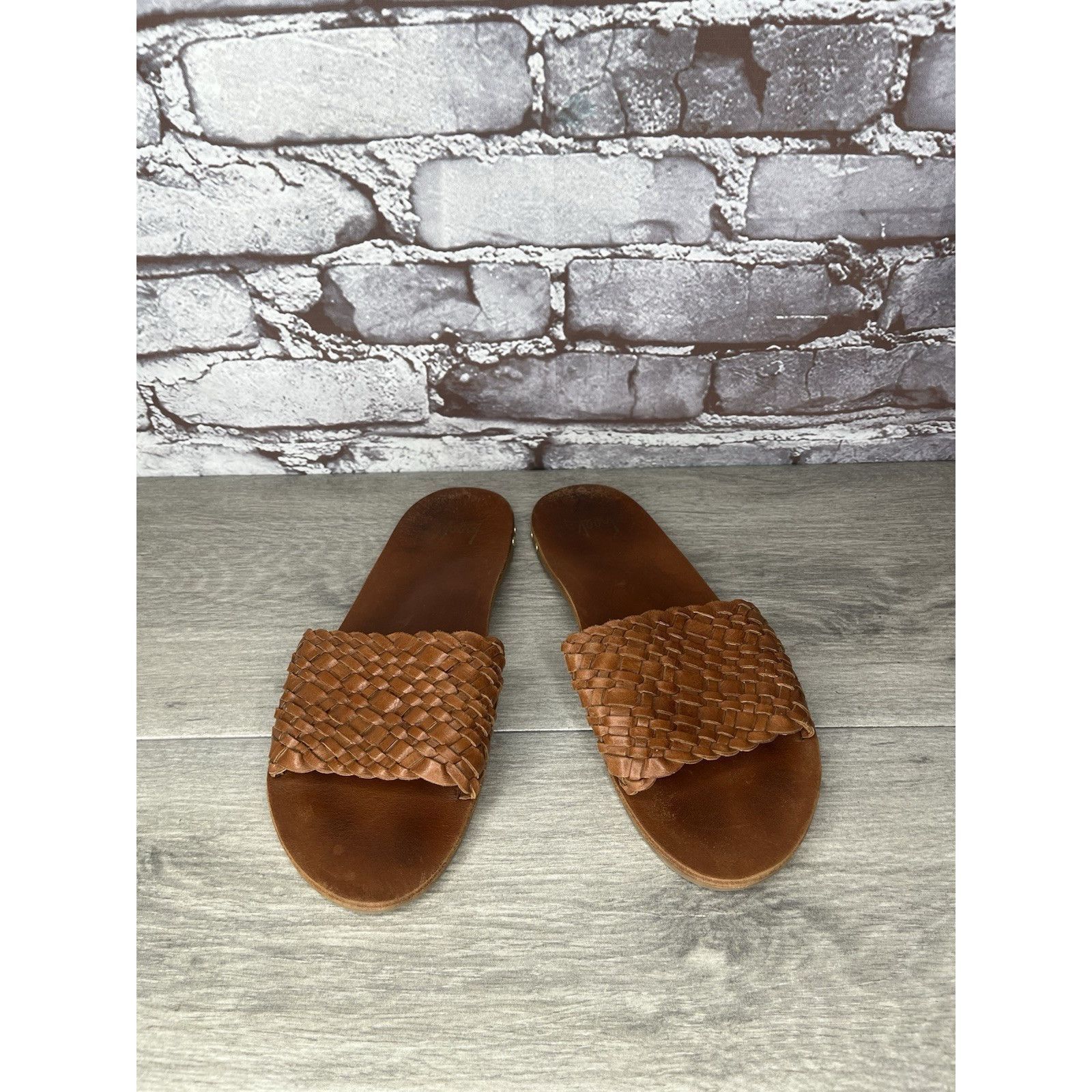 beek Beek Fairy Woven Brown Leather Weaves Flats Slides Sandals W Size US 8 / IT 38 - 11 Thumbnail