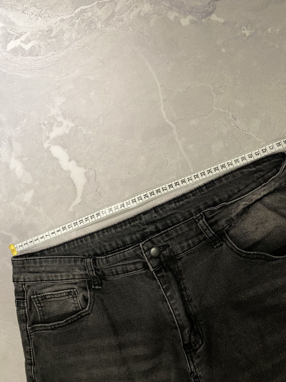 Vintage Faded Black Slim Fit Distressed Jeans 2000s / Y2K Drip Size US 36 / EU 52 - 10 Thumbnail