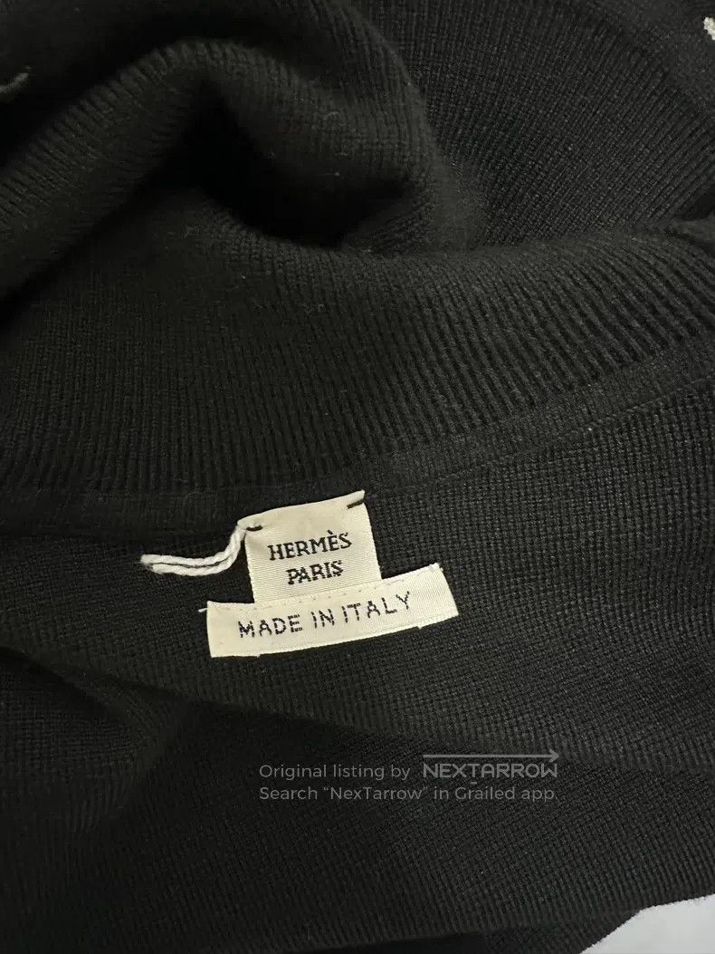 Hermes Hermes High-Neck Sweater with Classic Black and White Stri Size XXS / US 00 / IT 34 - 6 Thumbnail