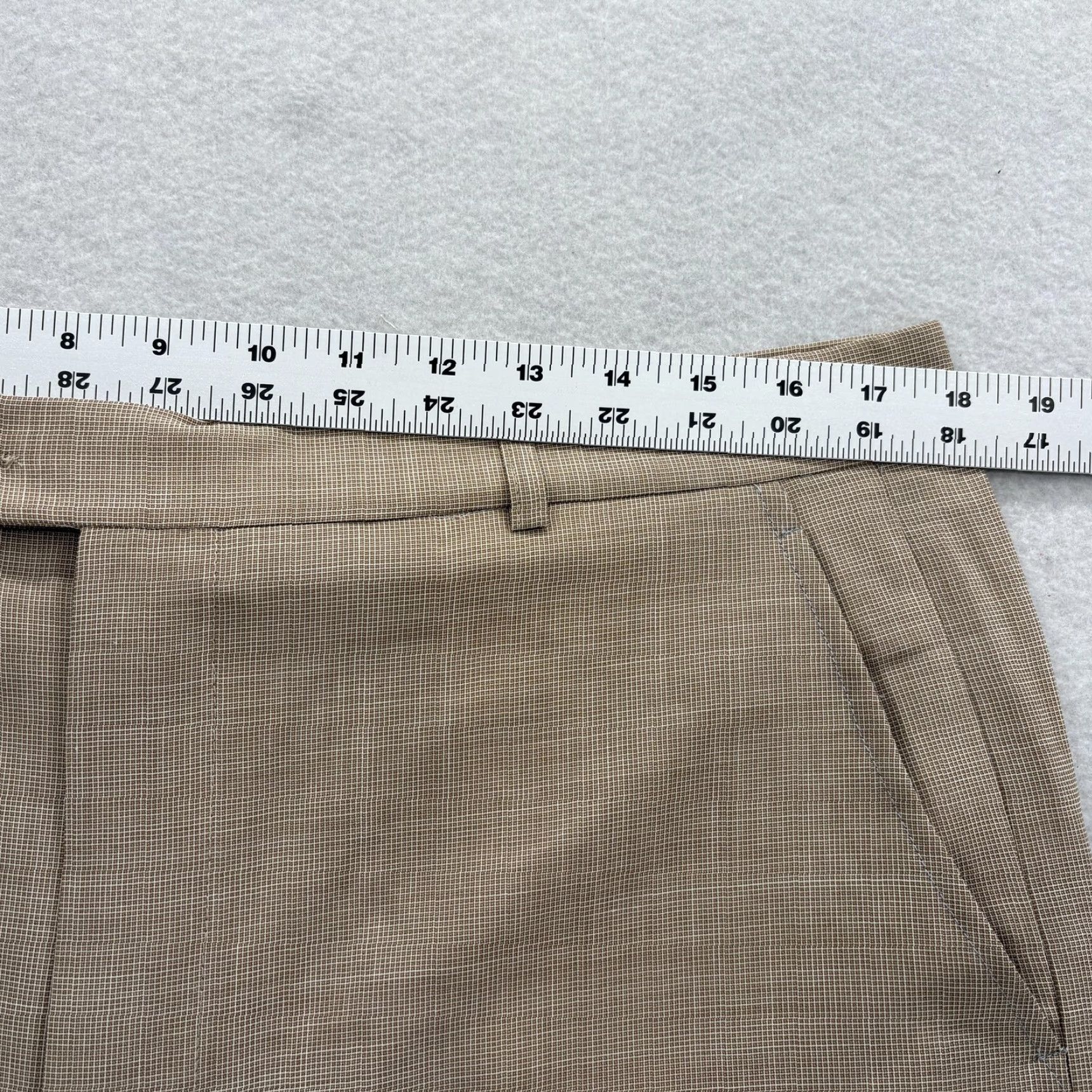 Zanella VINTAGE Zanella Dress Pants Mens 36 Short Brown Micro Check Flat Front Trousers Slacks Size US 36 / EU 52 - 6 Thumbnail
