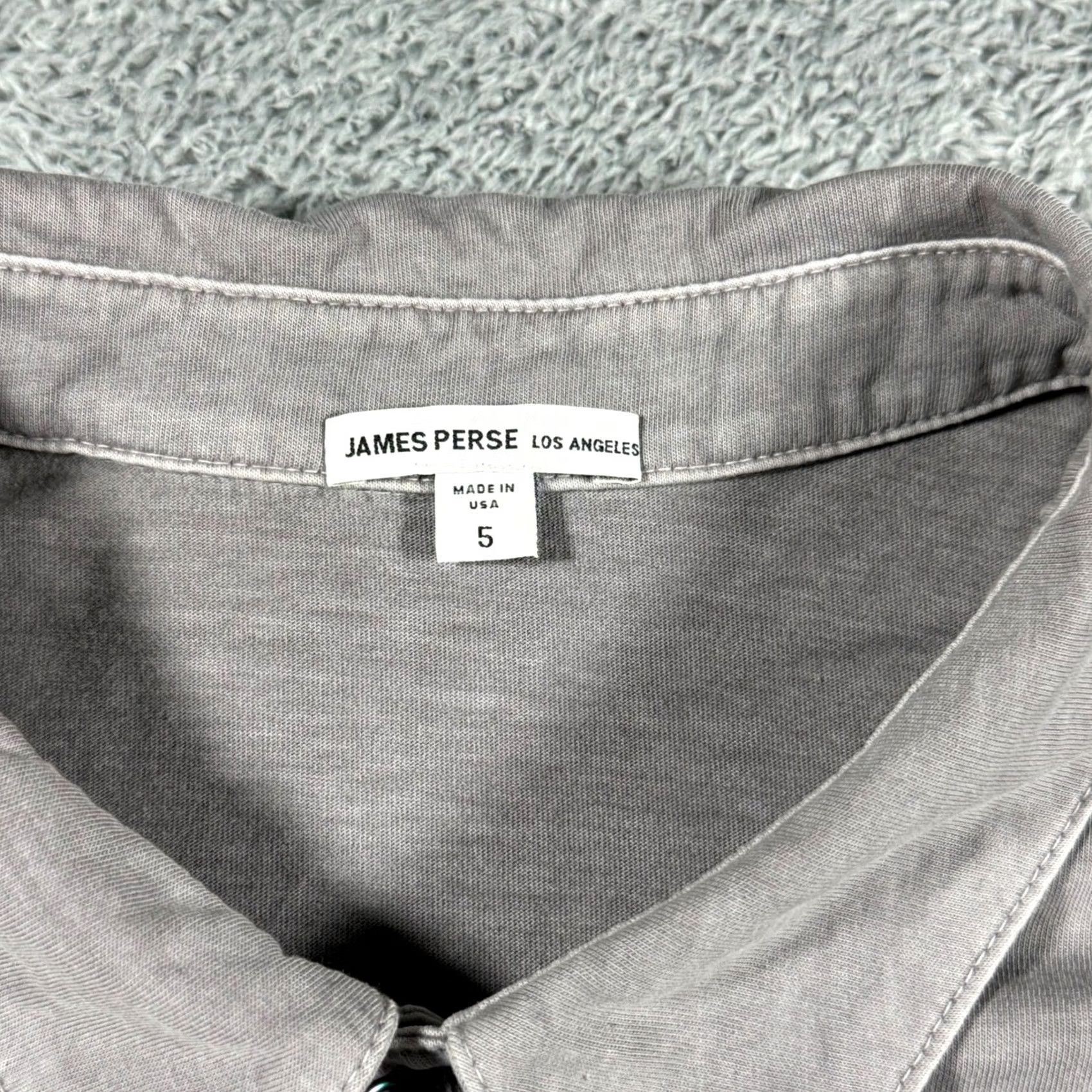 James Perse James Perse Polo Shirt - Grey Mens 5/2XL Size US XL / EU 56 / 4 - 3 Thumbnail