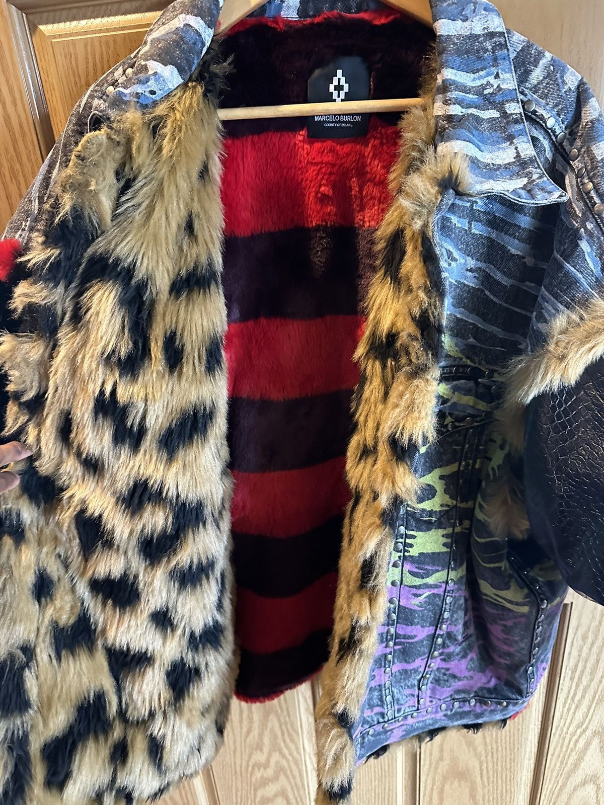 Marcelo Burlon Marcelo Burlon ‘Candies’ insane denim/leather/fur jacket Size US M / EU 48-50 / 2 - 6 Thumbnail