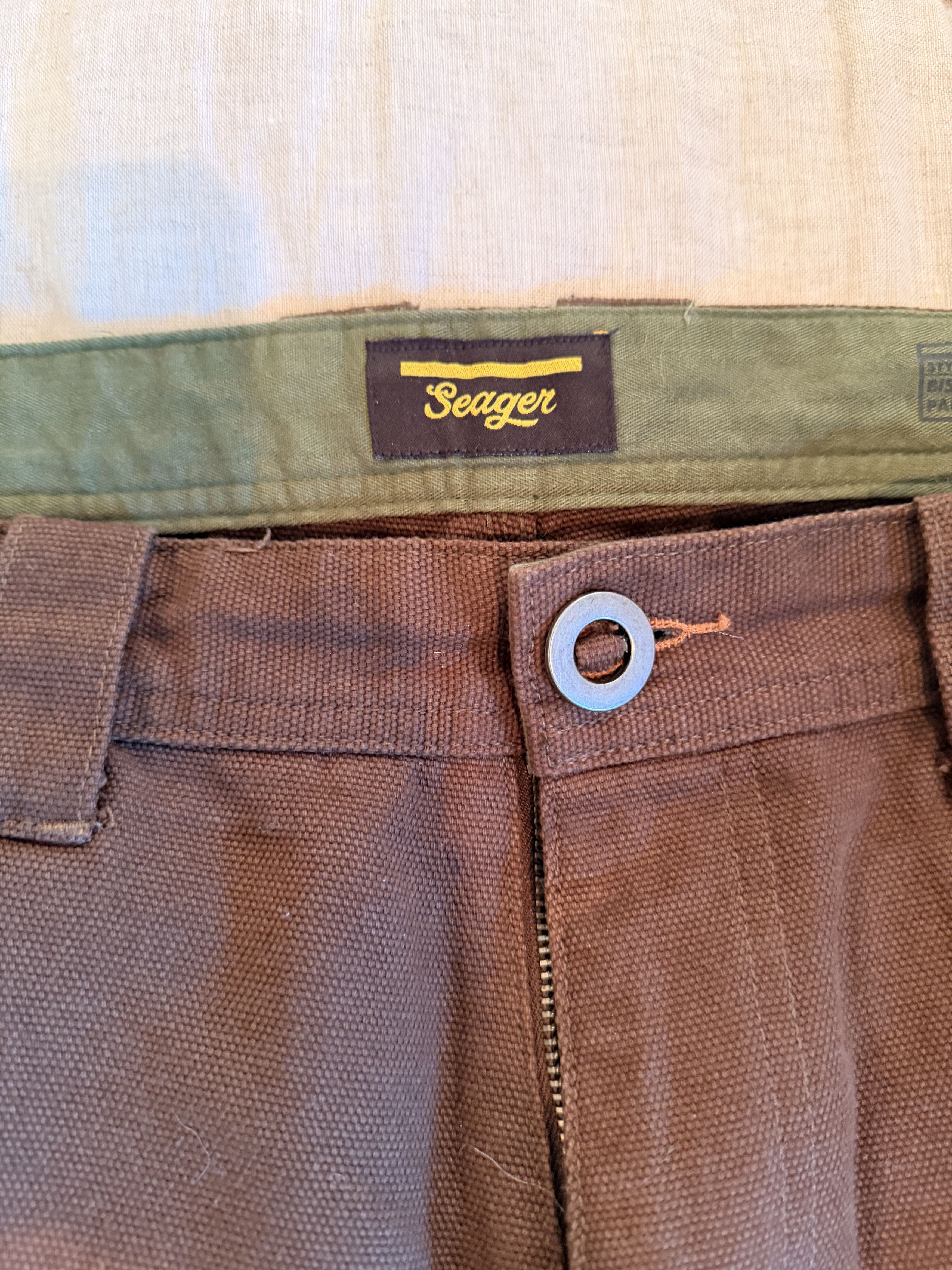 Seager Seager Bison Canvas Pant- Tobacco Size US 36 / EU 52 - 1 Thumbnail