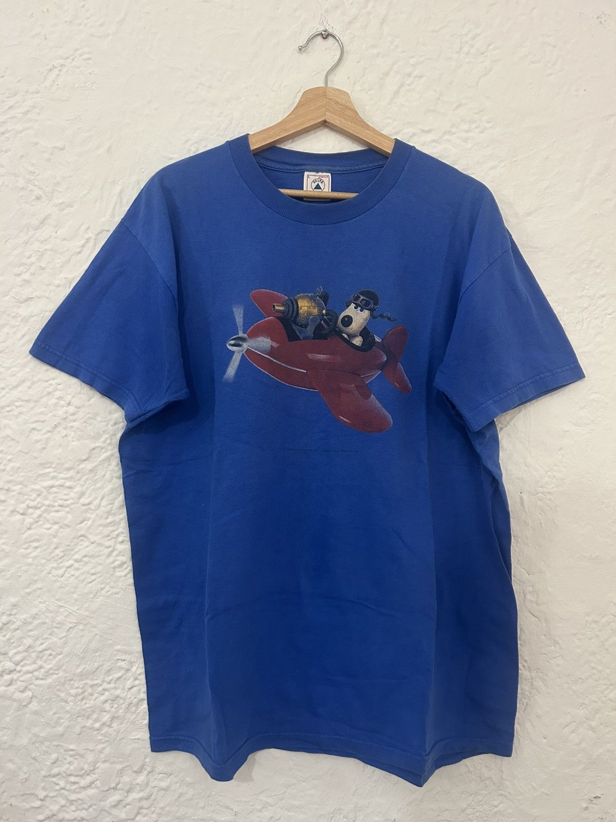Cartoon Network 1989 Wallace and Gromit Airplane Gromit Original Vintage Tee Size US L / EU 52-54 / 3 - 1 Thumbnail