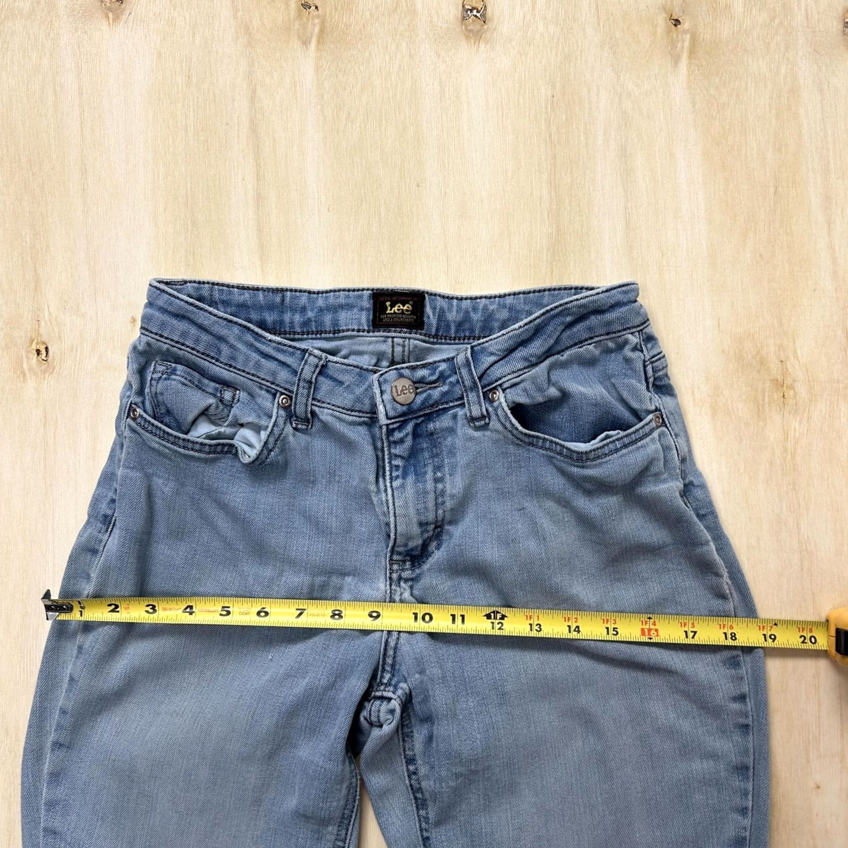 Lee Lee Jeans Womens 28x28 Light Wash Blue Mid Rise Straight Regular Denim Pants Size 28" / US 6 / IT 42 - 7 Thumbnail