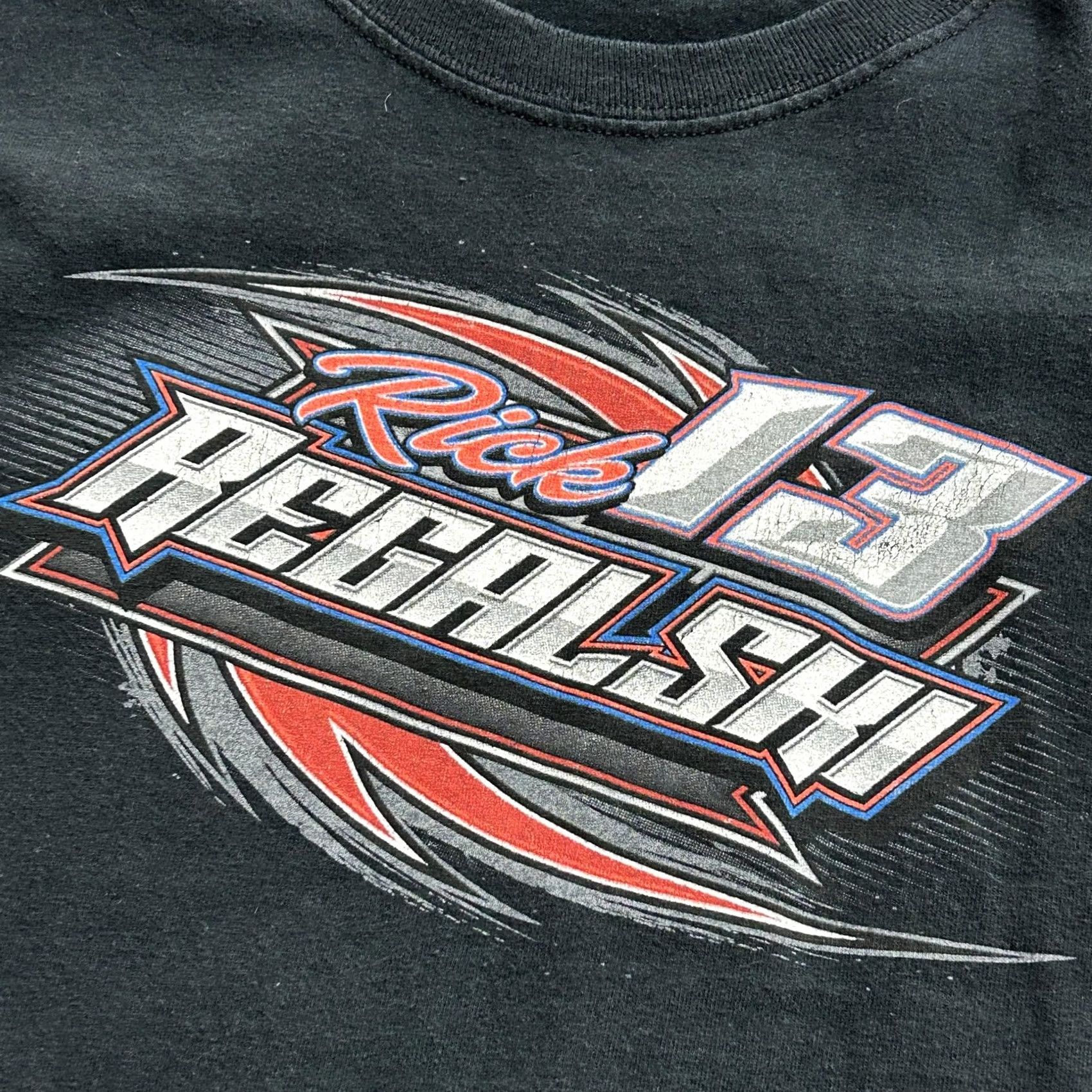 Vintage Rick Regalski 13 Shirt Mens Large Black Race Car Graphic Tee Dirt Track Size US L / EU 52-54 / 3 - 4 Thumbnail