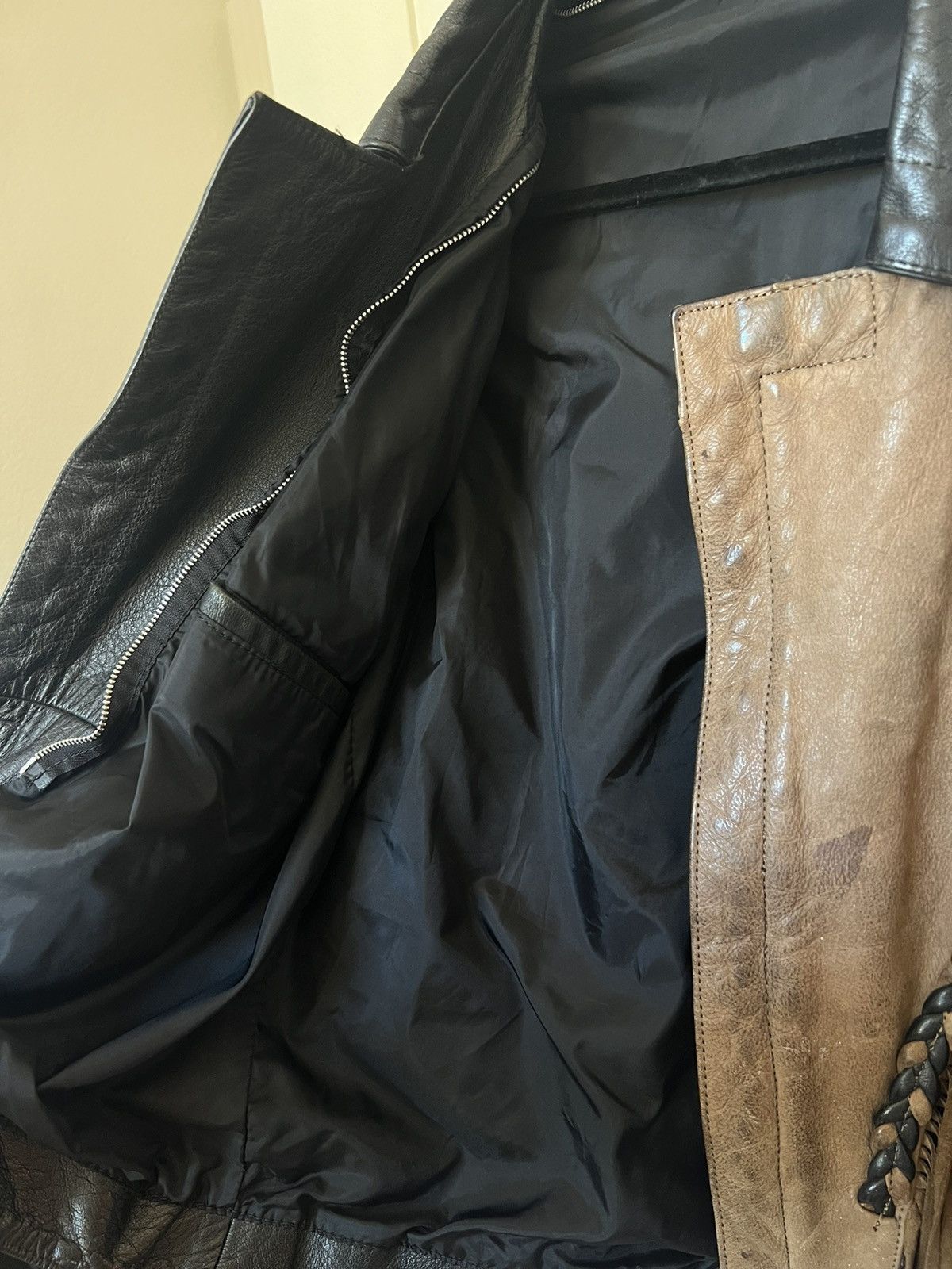 Vintage Black/Brown Western Leather Jacket Size US L / EU 52-54 / 3 - 7 Thumbnail