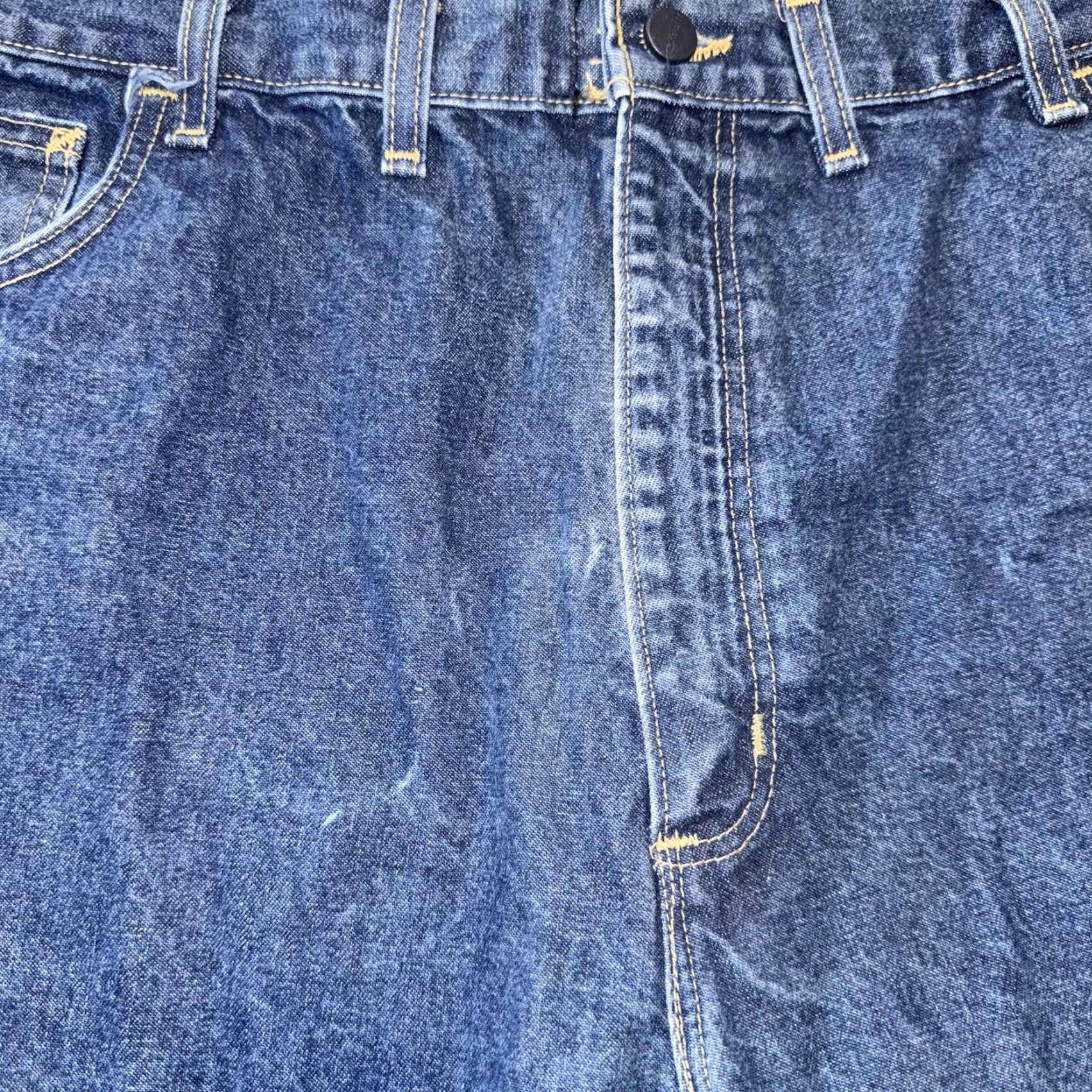 Carhartt VINTAGE Carhartt Jeans Mens 44x30 FR Flame Resistant Work 2112 Cat 2 Denim Blue 5-Pocket Mens Size US 44 / EU 60 - 5 Thumbnail