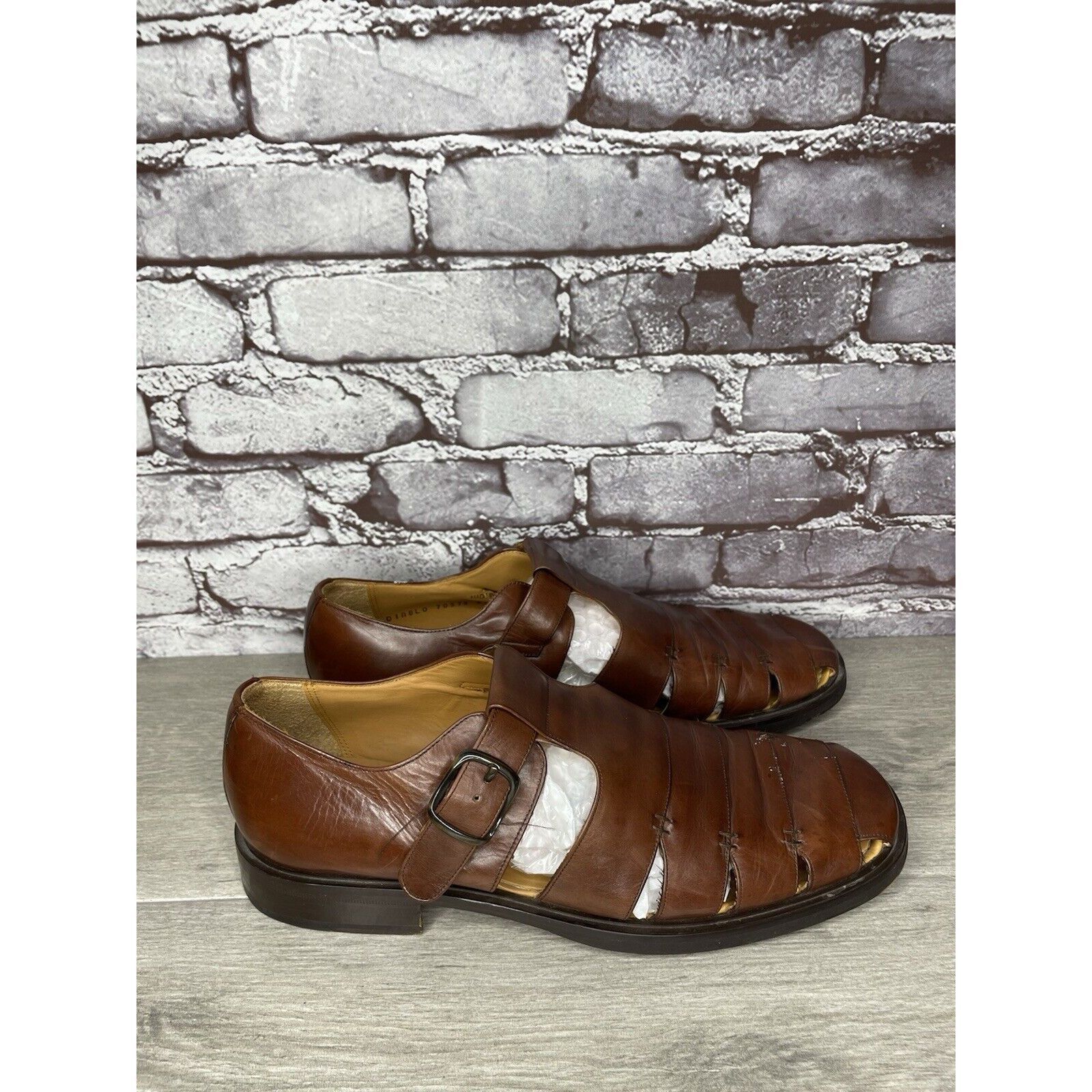 Mezlan Mezlan Diablo Brown Leather Fisherman Strap Casual Sandals M Size US 11 / EU 44 - 3 Thumbnail