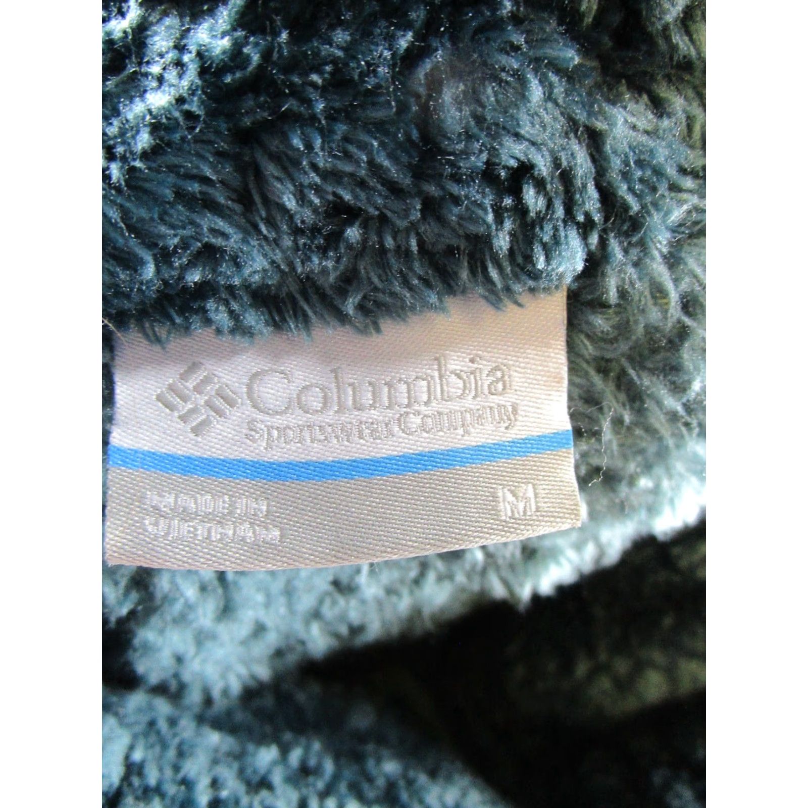 Vintage Columbia Jacket Womens Medium Blue Quartezip Hiking Sherpa Fleece Size M / US 6-8 / IT 42-44 - 3 Thumbnail