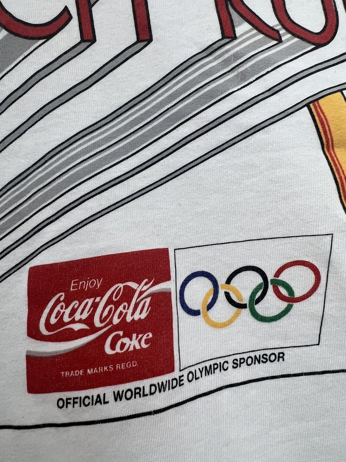 Band Tees × Coca Cola Vintage 1990s ‘Torch Run’ Tee Coca-Cola Size US XL / EU 56 / 4 - 4 Thumbnail