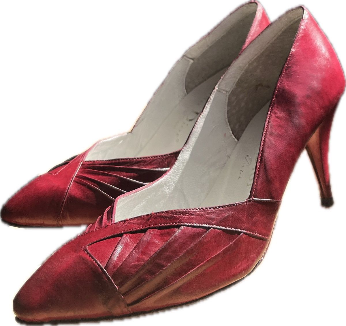 Dior Vintage red leather Dior heels Size US 5.5 / IT 35.5 - 2 Thumbnail