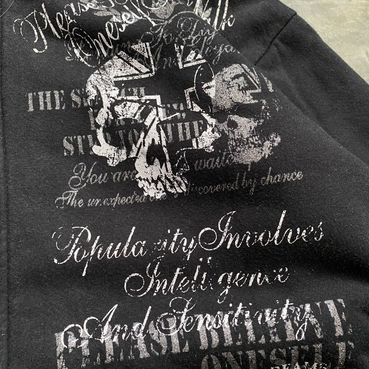 14th Addiction 2000s Black Label Blu royal Vkei Styel Poem Zip Up Hoodie Size US L / EU 52-54 / 3 - 8 Thumbnail