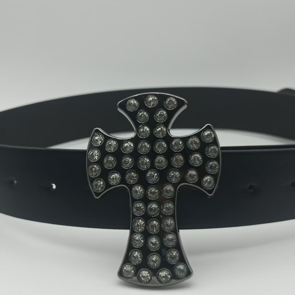 Designer Cross Retro Vintage Belt Riveted Belts Menswear Accessories Size ONE SIZE - 2 Thumbnail