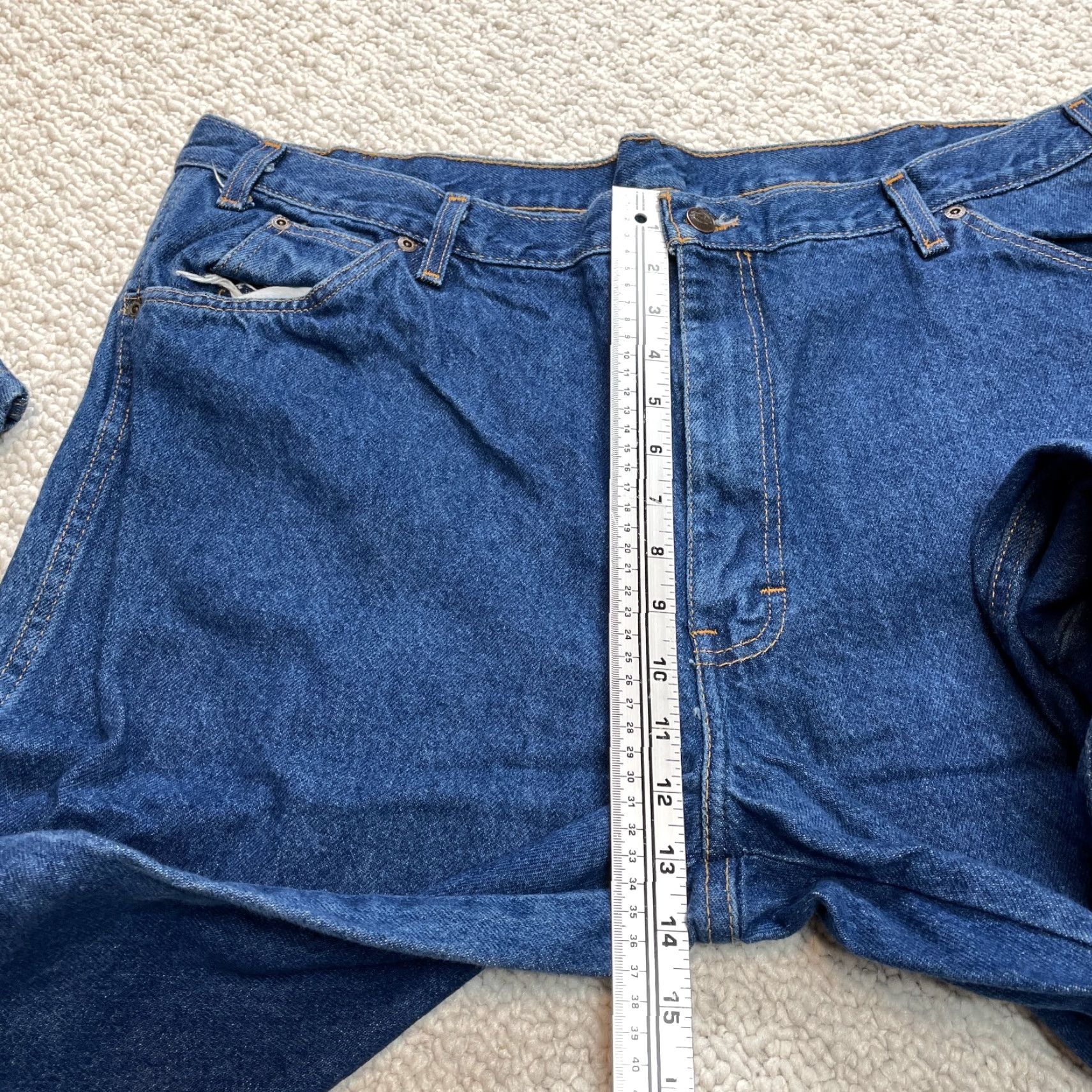 Dickies Dickies Regular Fit Jeans Men's 42x34 Denim Blue 5-Pocket Solid C993RNB Signature Logo Slim Straight Mockup? Size US 42 / EU 58 - 4 Thumbnail