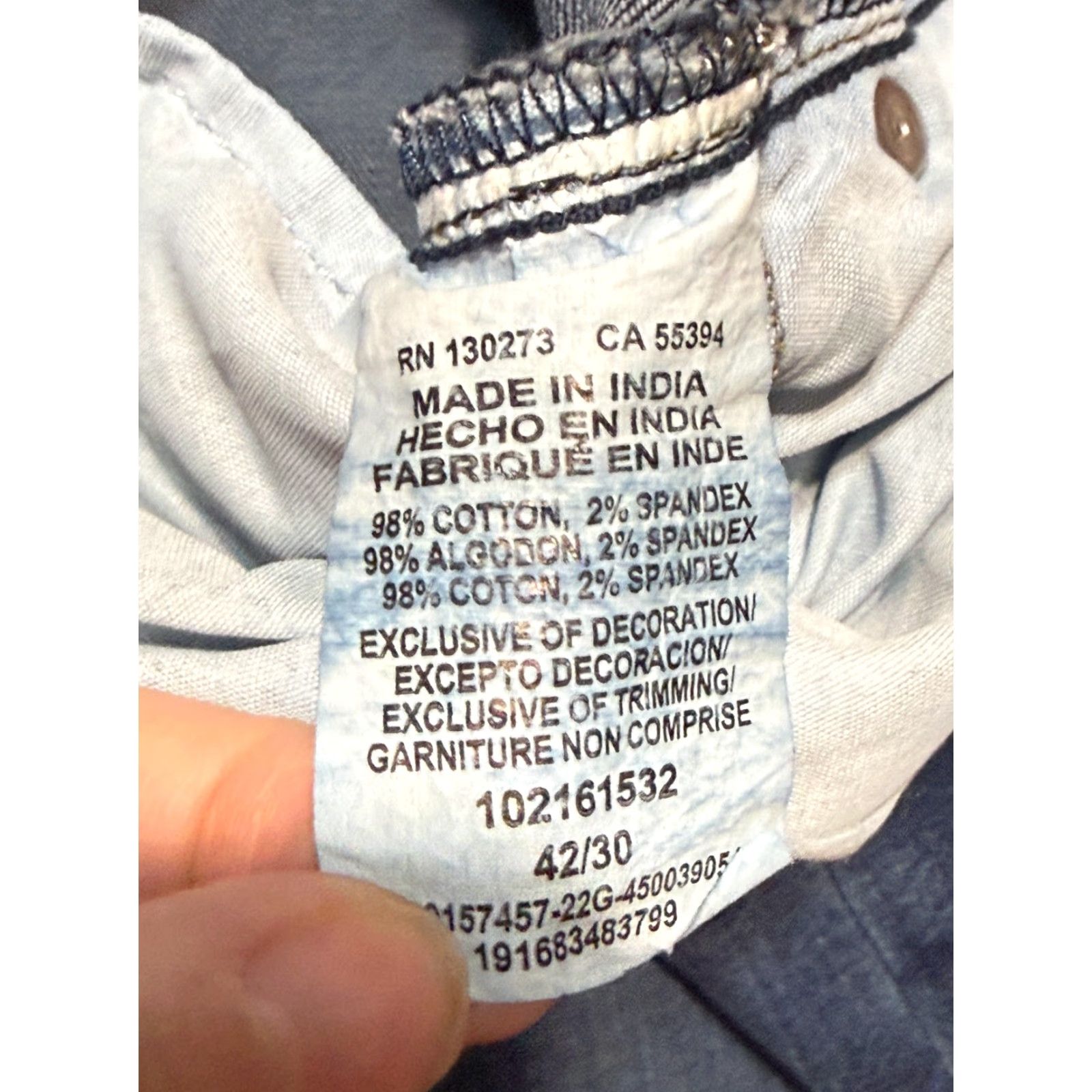 Lee Lee Jeans Men's 42/30 Blue Denim Slim Straight Pockets Size US 42 / EU 58 - 7 Thumbnail