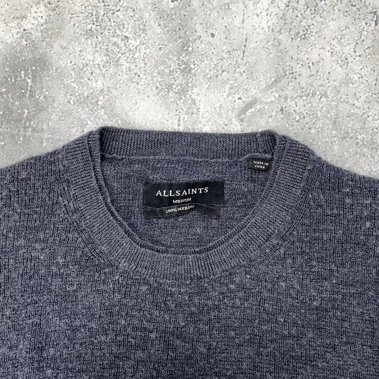 Allsaints Allsaints Merino Crew Neck Sweater Blue Size M Size US M / EU 48-50 / 2 - 5 Thumbnail