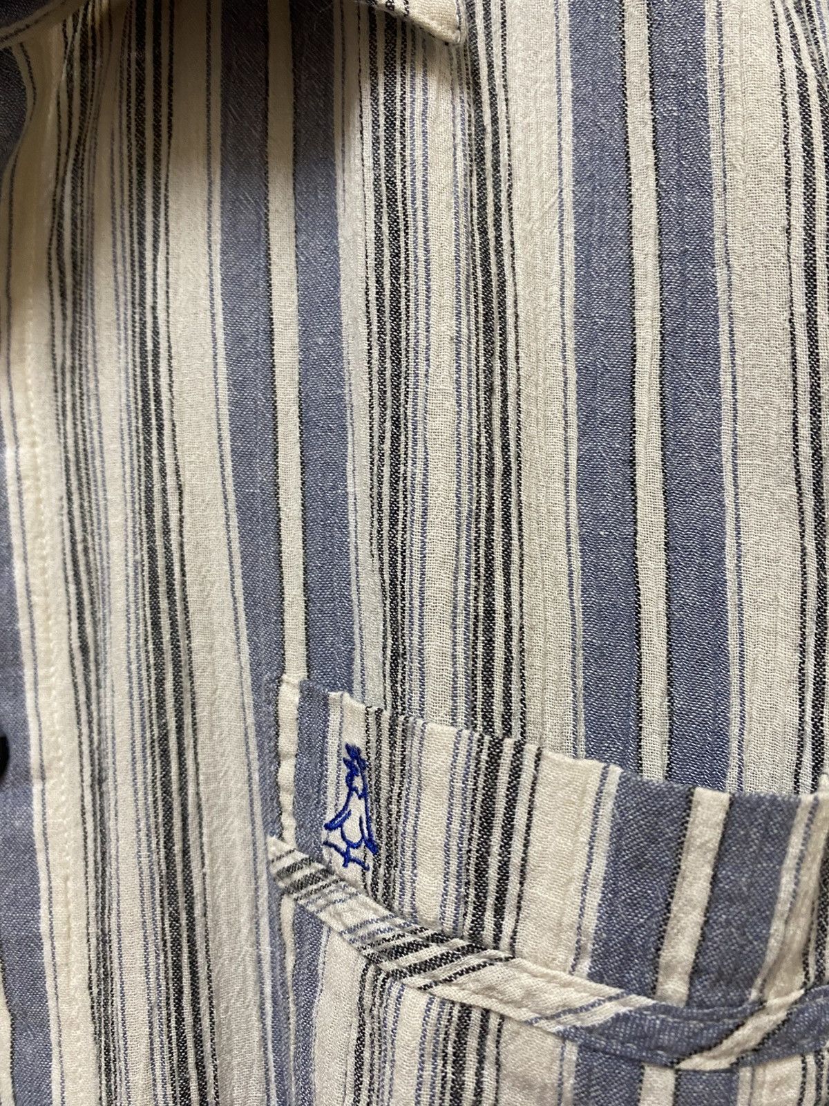If Six Was Nine × The Unbranded Brand Weathercock Stripes Shirt Button Up Size L / US 10 / IT 46 - 4 Thumbnail