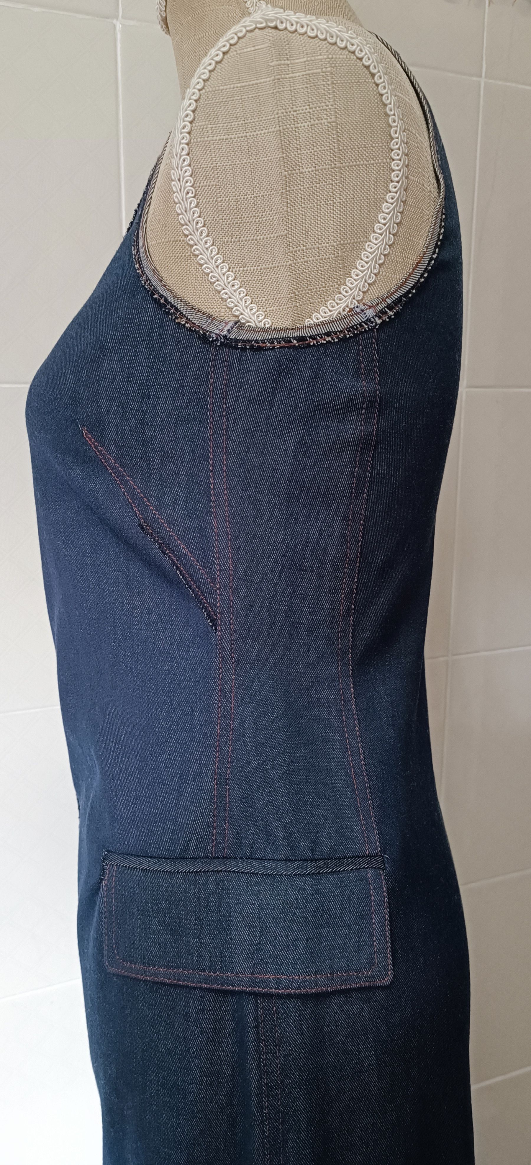 Jean Paul Gaultier FW1992/93- Gaultier Jeans - Long dress with fringes Size S / US 4 / IT 40 - 13 Thumbnail