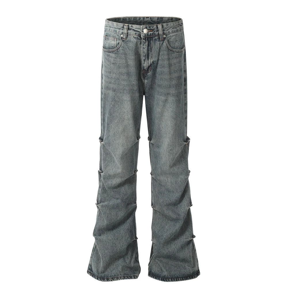 Vintage Men's high street trend punk distressed washed bootcut jeans Size US 32 / EU 48 - 1 Thumbnail