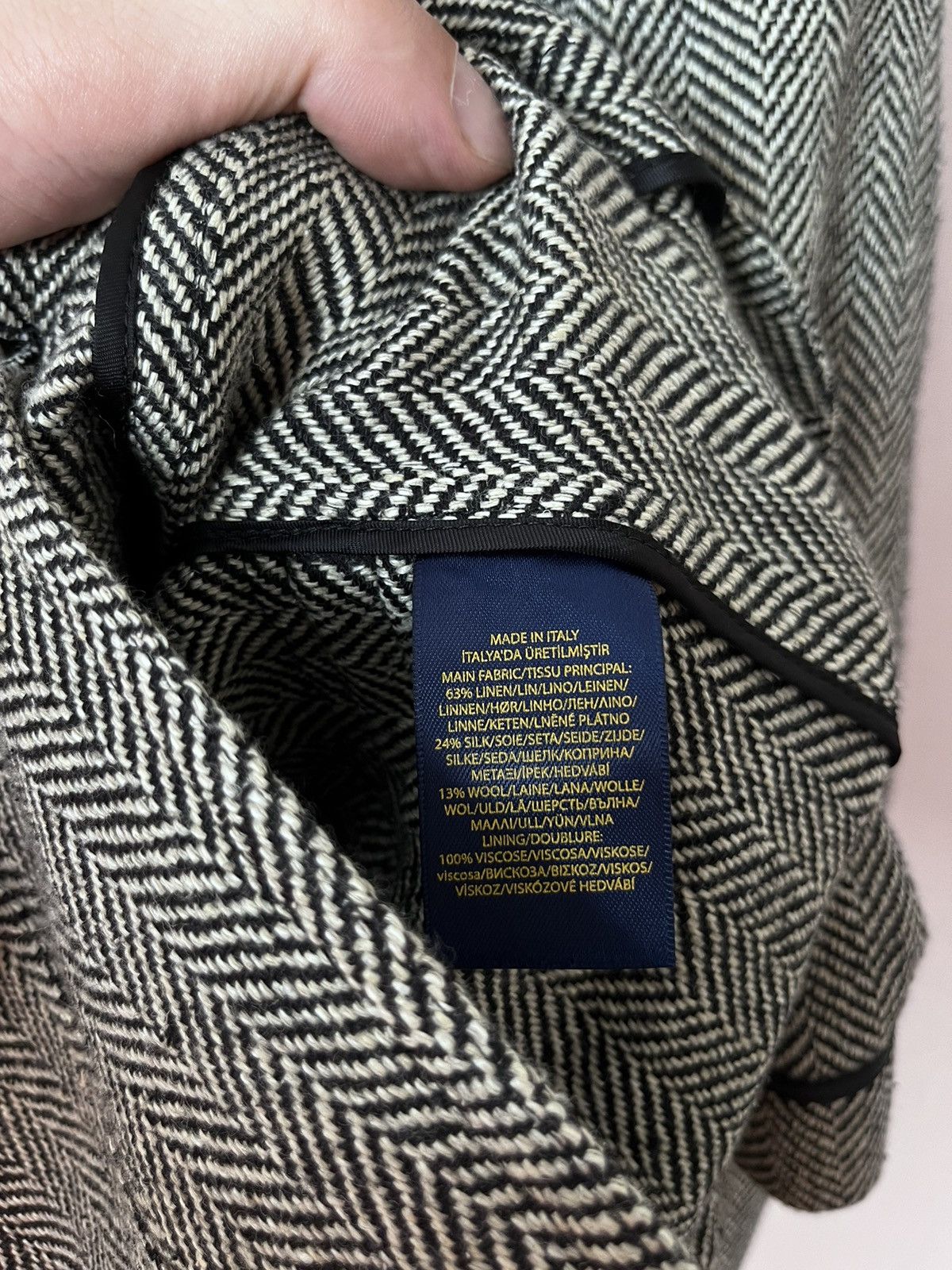 Polo Ralph Lauren Polo Ralph Lauren Herringbone Linen/Silk/Wool Blazer Size M / US 6-8 / IT 42-44 - 8 Thumbnail