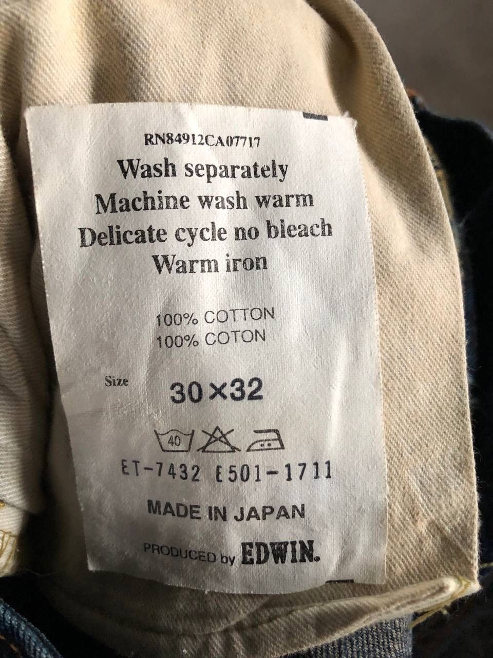 Edwin Vintage Edwin Flare Made In Japan Crazy Art Size 31" - 17 Thumbnail