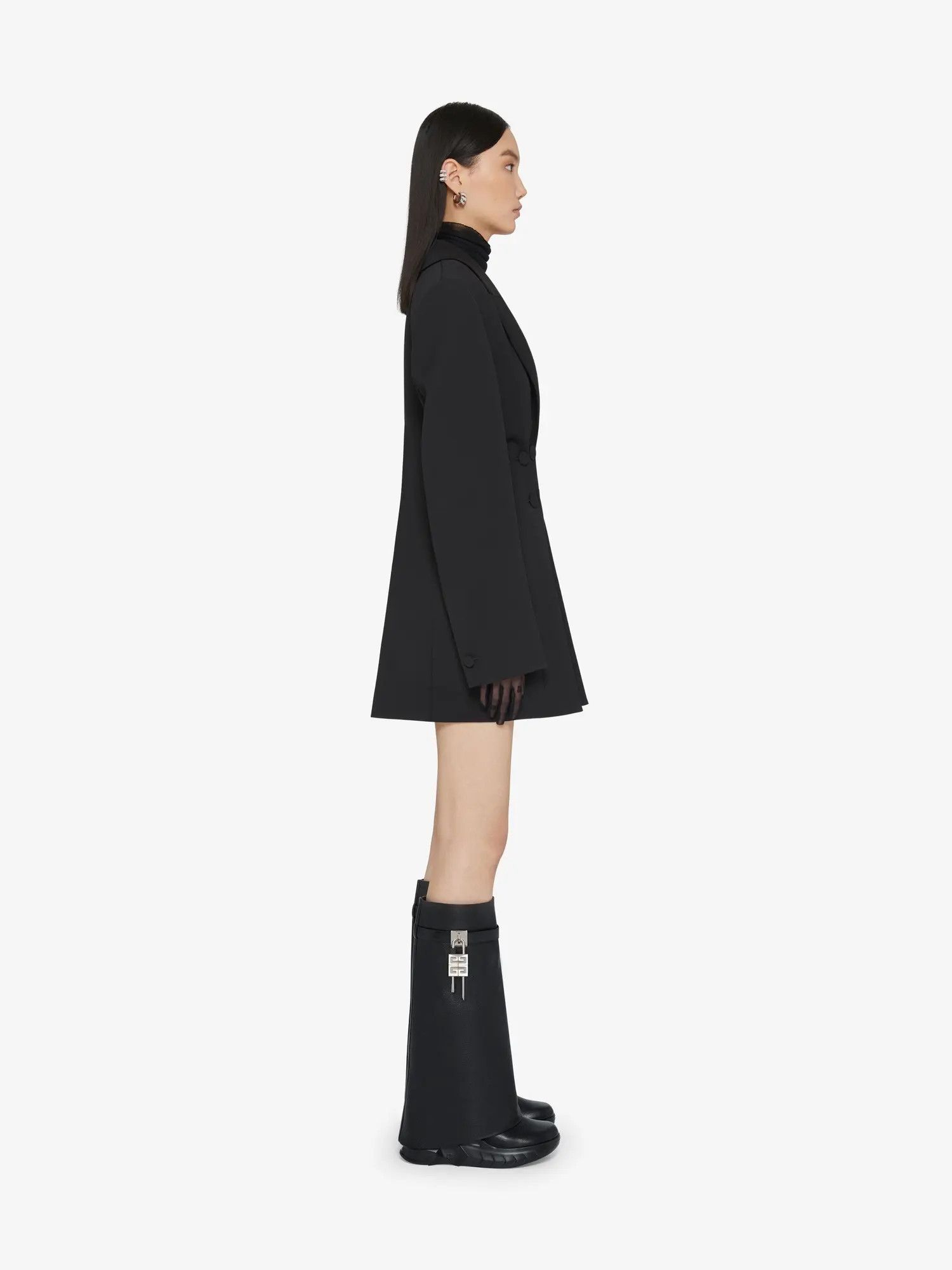 Givenchy o1srvl11e0525 Shark Lock Ankle Boots 90mm in Black Size US 6 / IT 36 - 6 Thumbnail