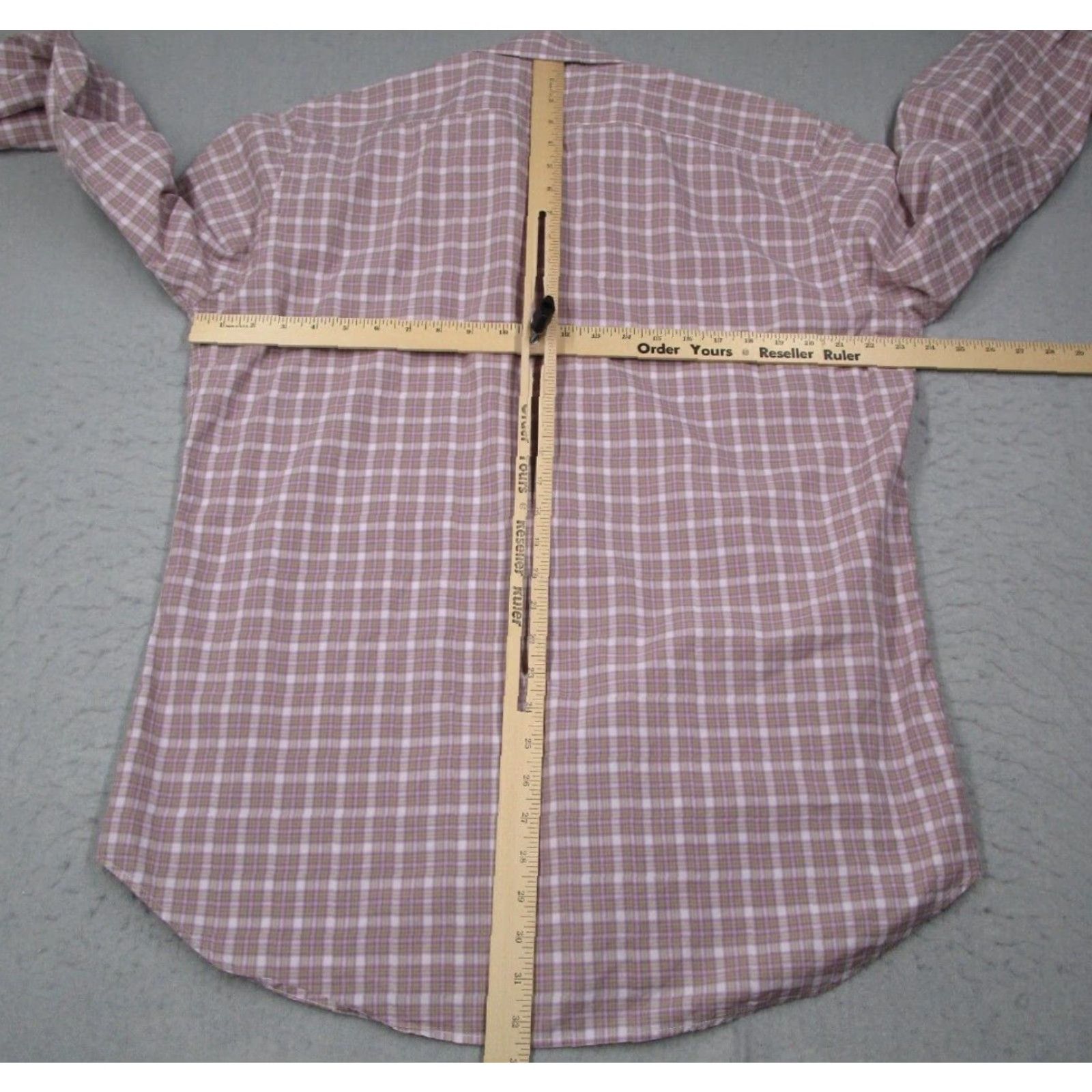 Etro ETRO Shirt Mens 42 Purple Button-Up Long Sleeve Check Knit 100% Cotton Made in Italy Size US XL / EU 56 / 4 - 4 Thumbnail