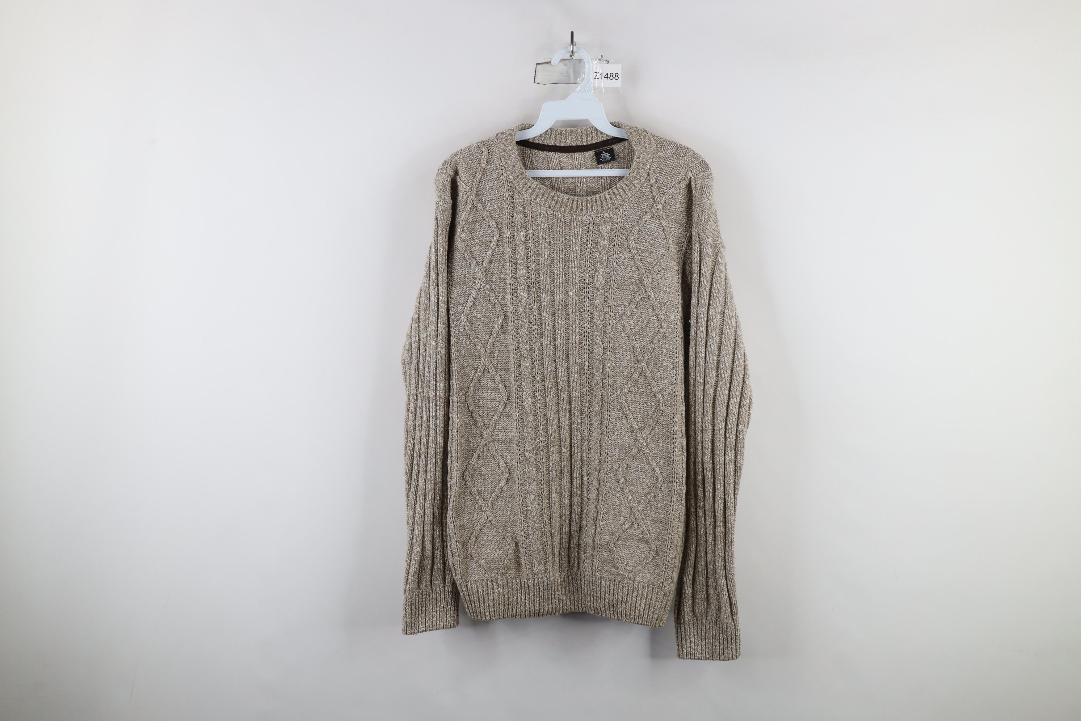 Vintage Vintage 90s Streetwear Cable Knit Fisherman Crewneck Sweater Size US L / EU 52-54 / 3 - 1 Thumbnail